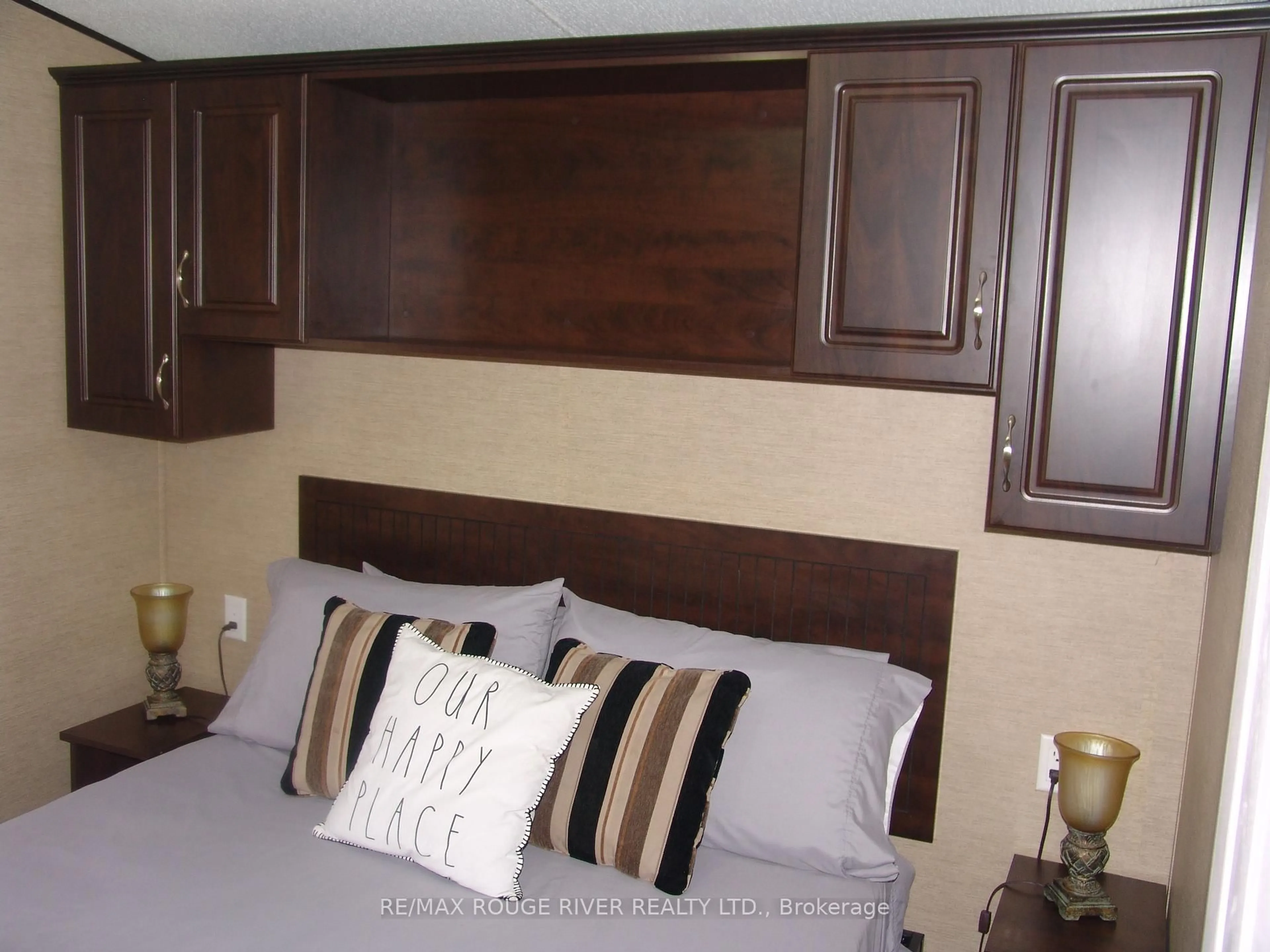 Bedroom with bed, wood/laminate floor for 1235 Villiers Line, Otonabee-South Monaghan Ontario K0L 1Y0