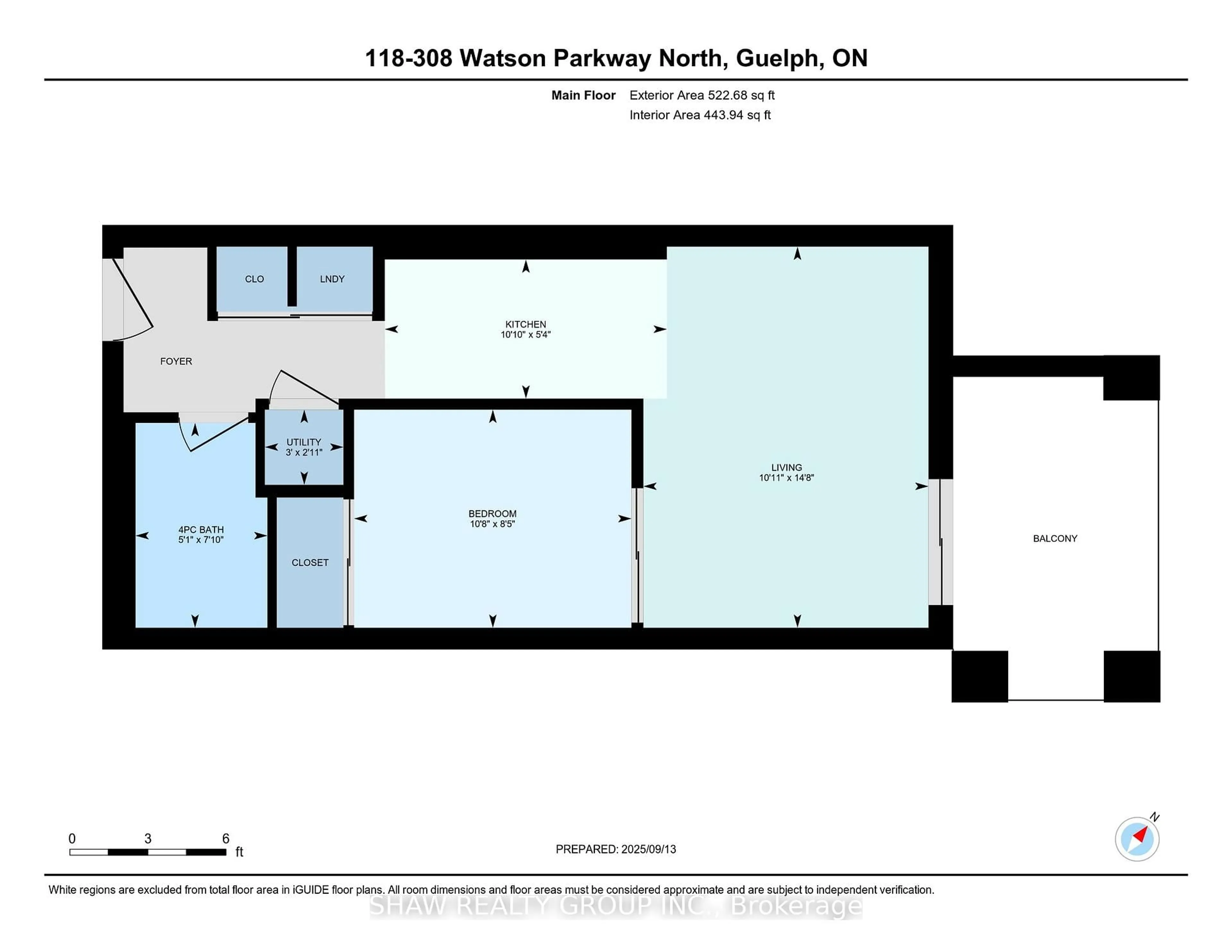 Floor plan for 308 Watson Pkwy #118, Guelph Ontario N1E 0G7