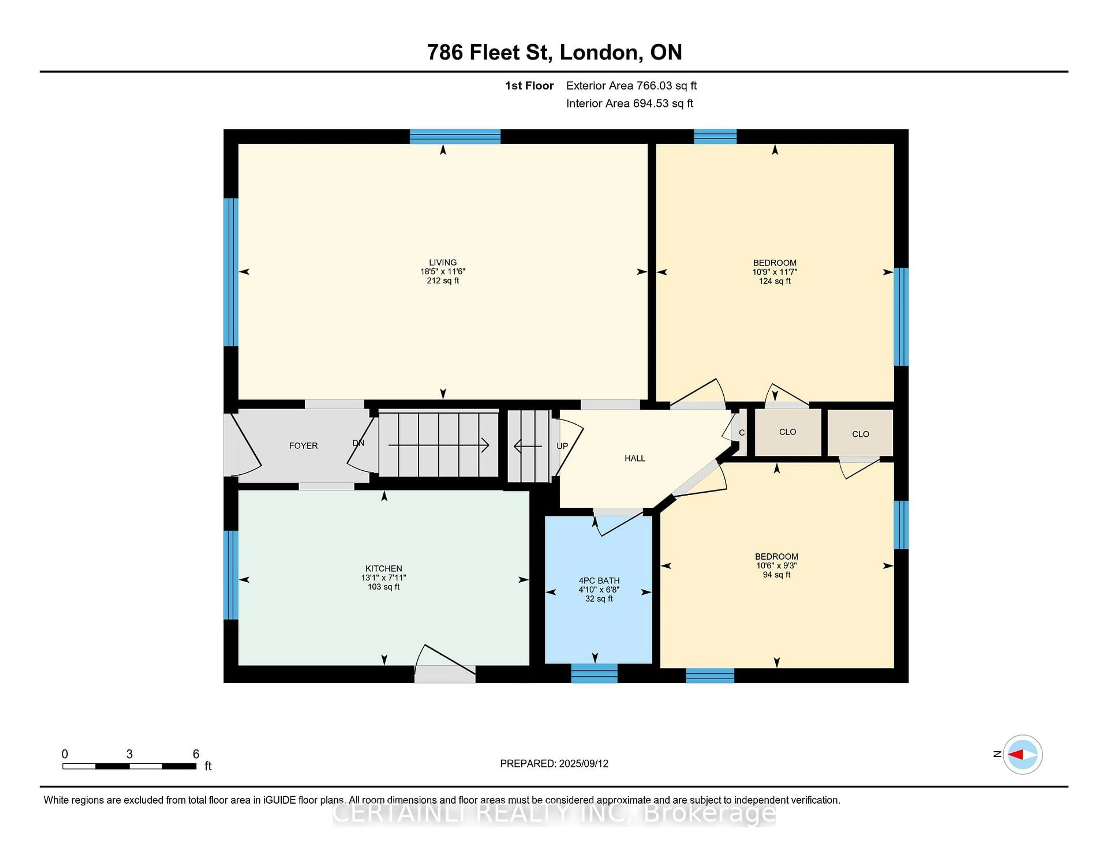 Floor plan for 786 Fleet St, London East Ontario N5Y 1R9