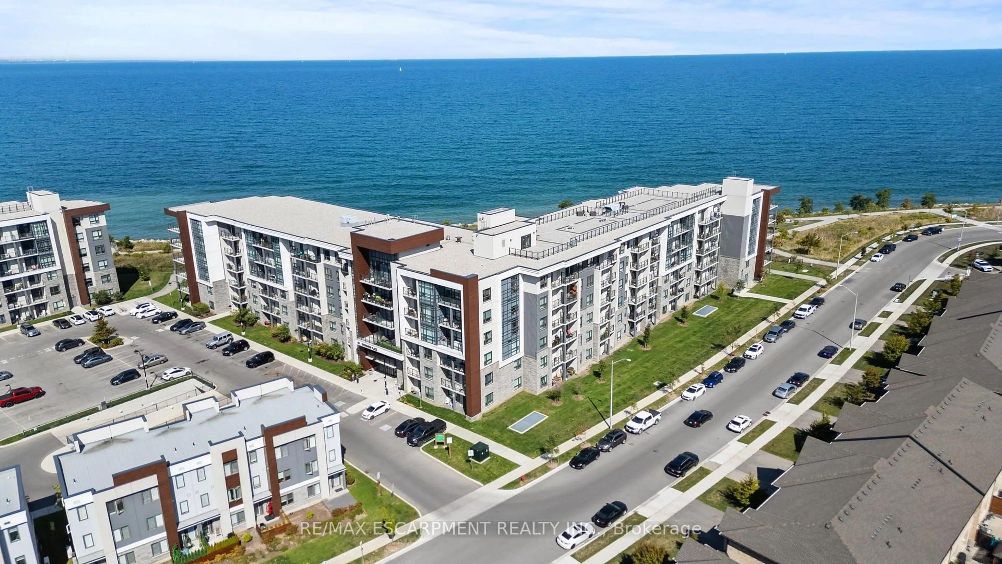 A pic from outside/outdoor area/front of a property/back of a property/a pic from drone, water/lake/river/ocean view for 101 Shoreview Pl #301, Hamilton Ontario L8E 0K2