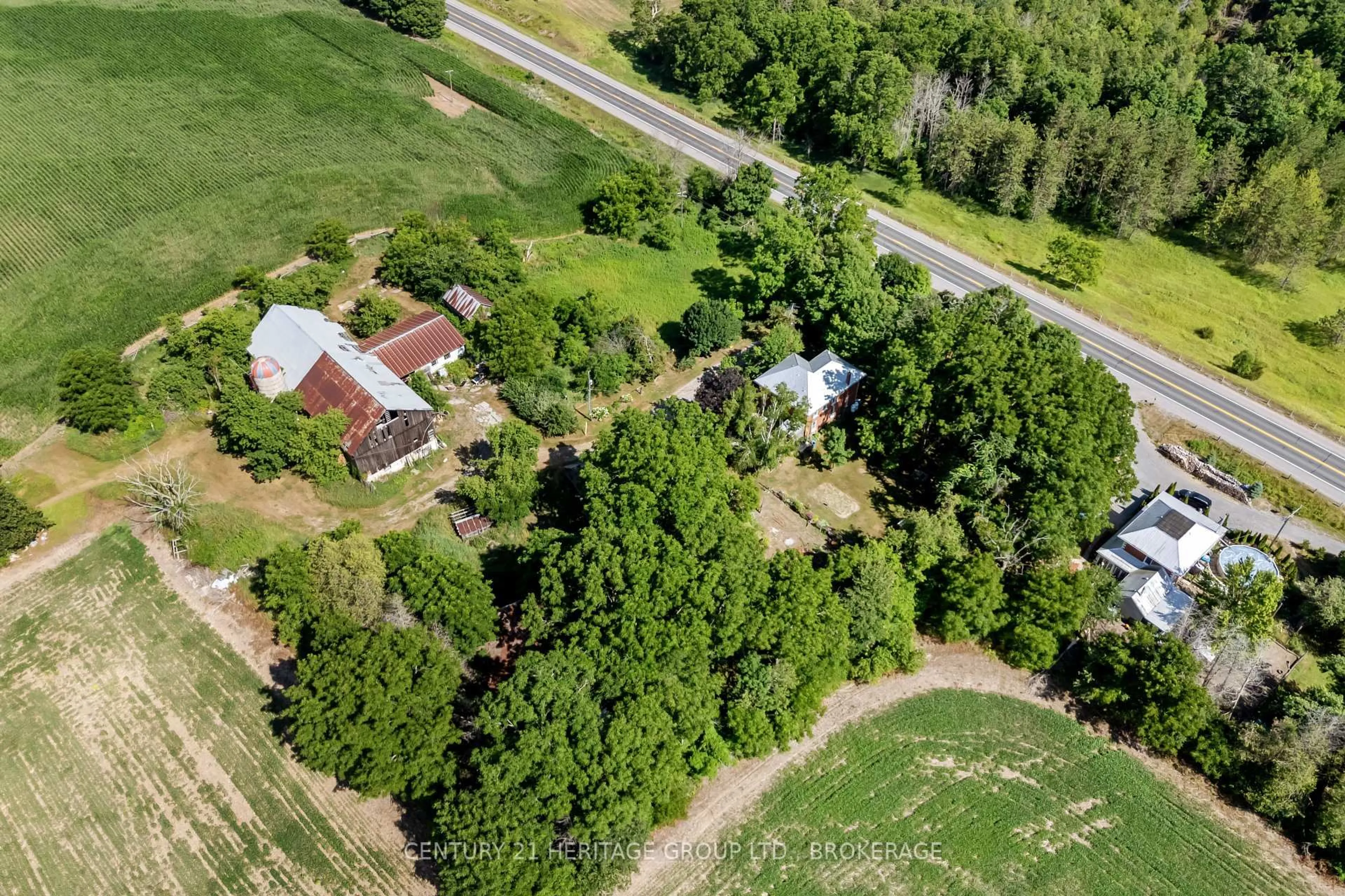 A pic from outside/outdoor area/front of a property/back of a property/a pic from drone, street for 4734 County Rd 2, Asphodel-Norwood Ontario K0L 1Y0