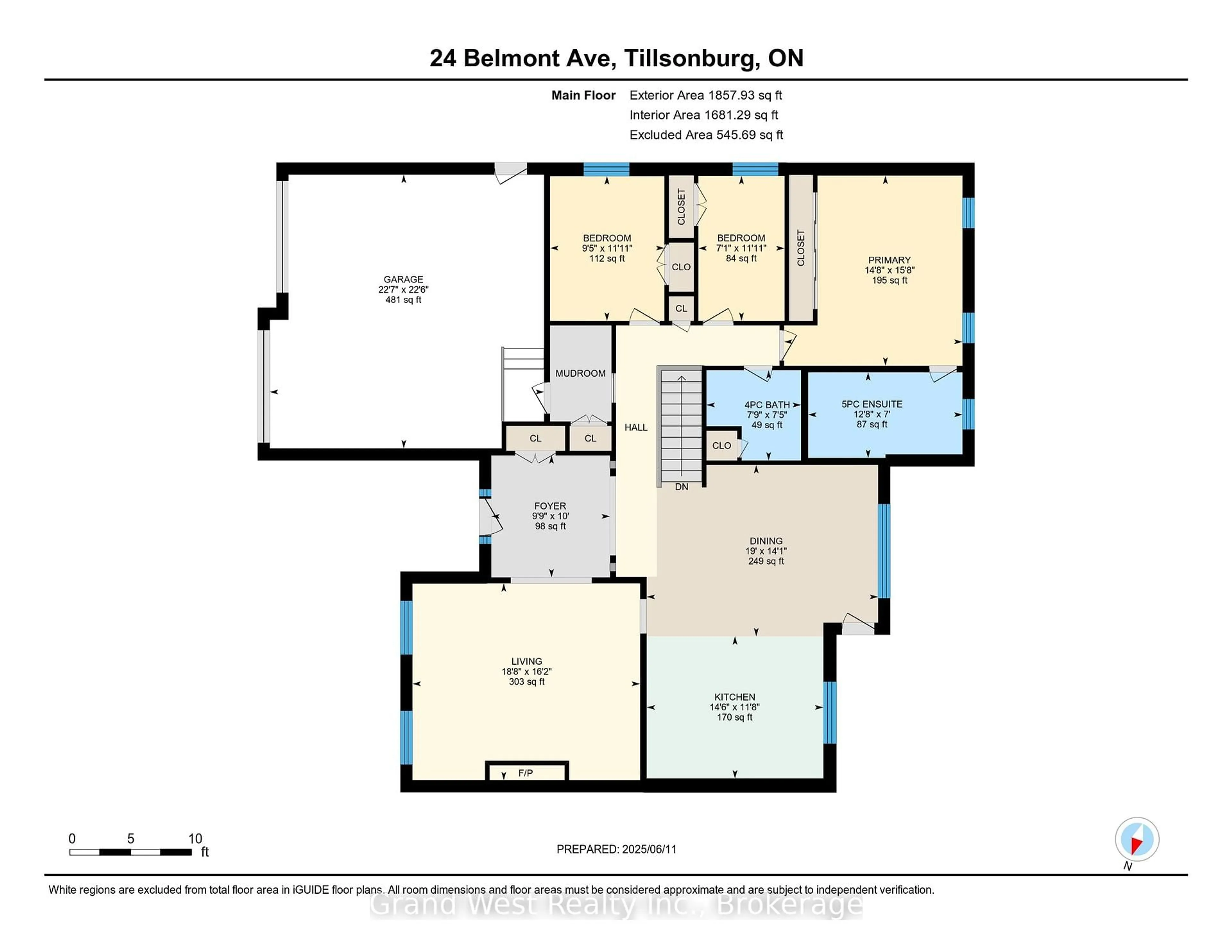Floor plan for 24 Belmont Ave, Tillsonburg Ontario N4G 5W5