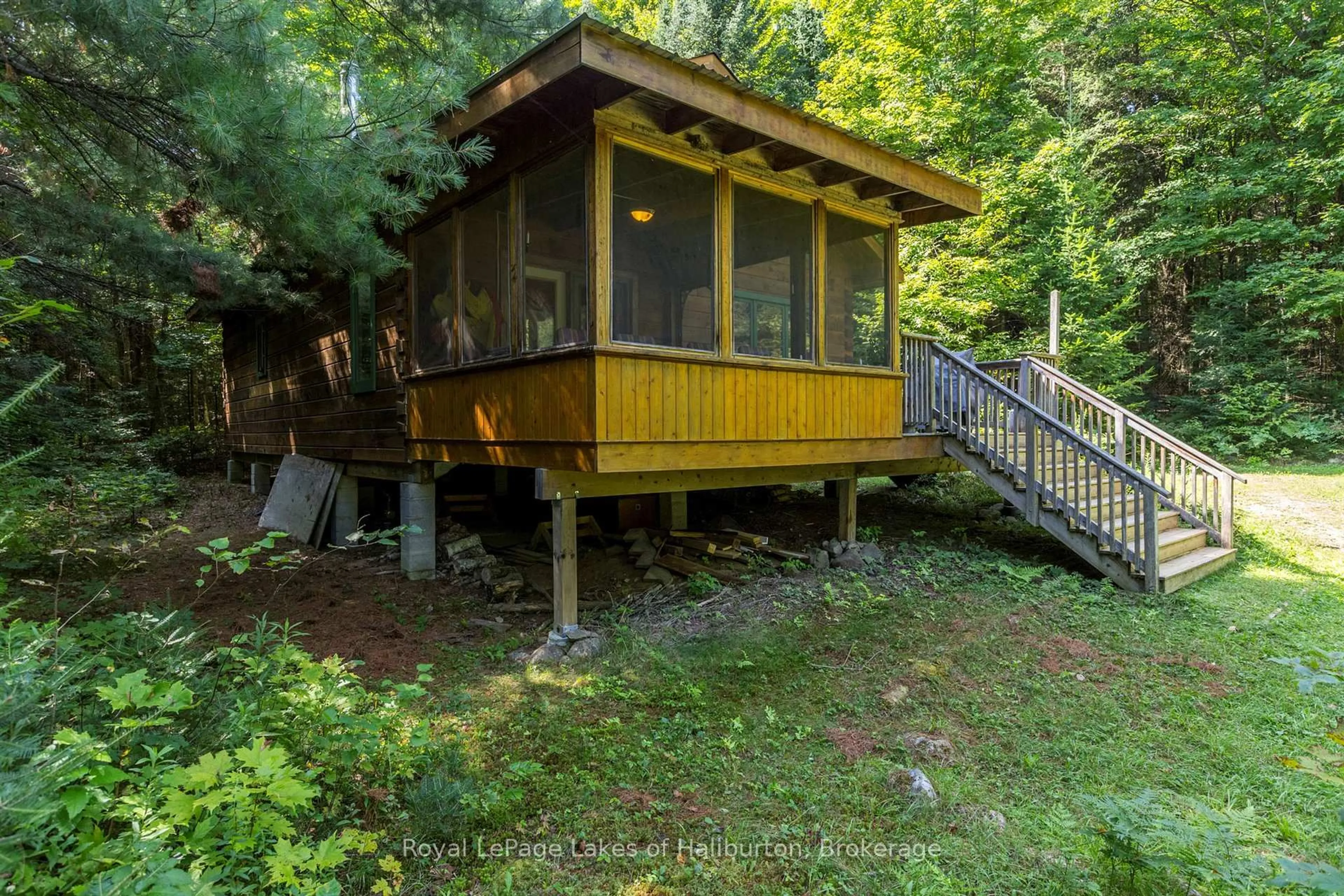 Patio, forest/trees view for 1880 Boldts Lane, Minden Hills Ontario K0M 2A1