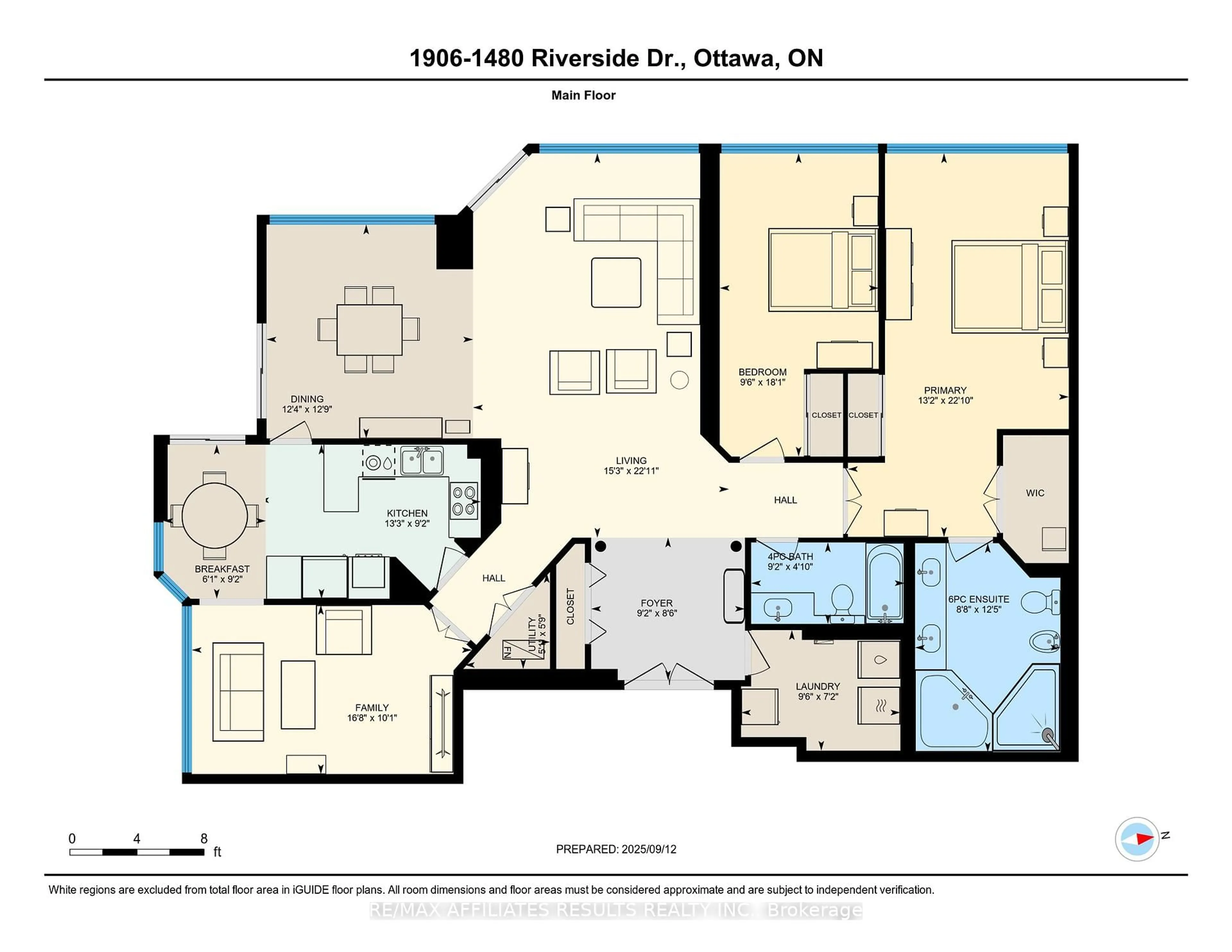 Floor plan for 1480 Riverside Dr #1906, Ottawa Ontario K1G 5H2