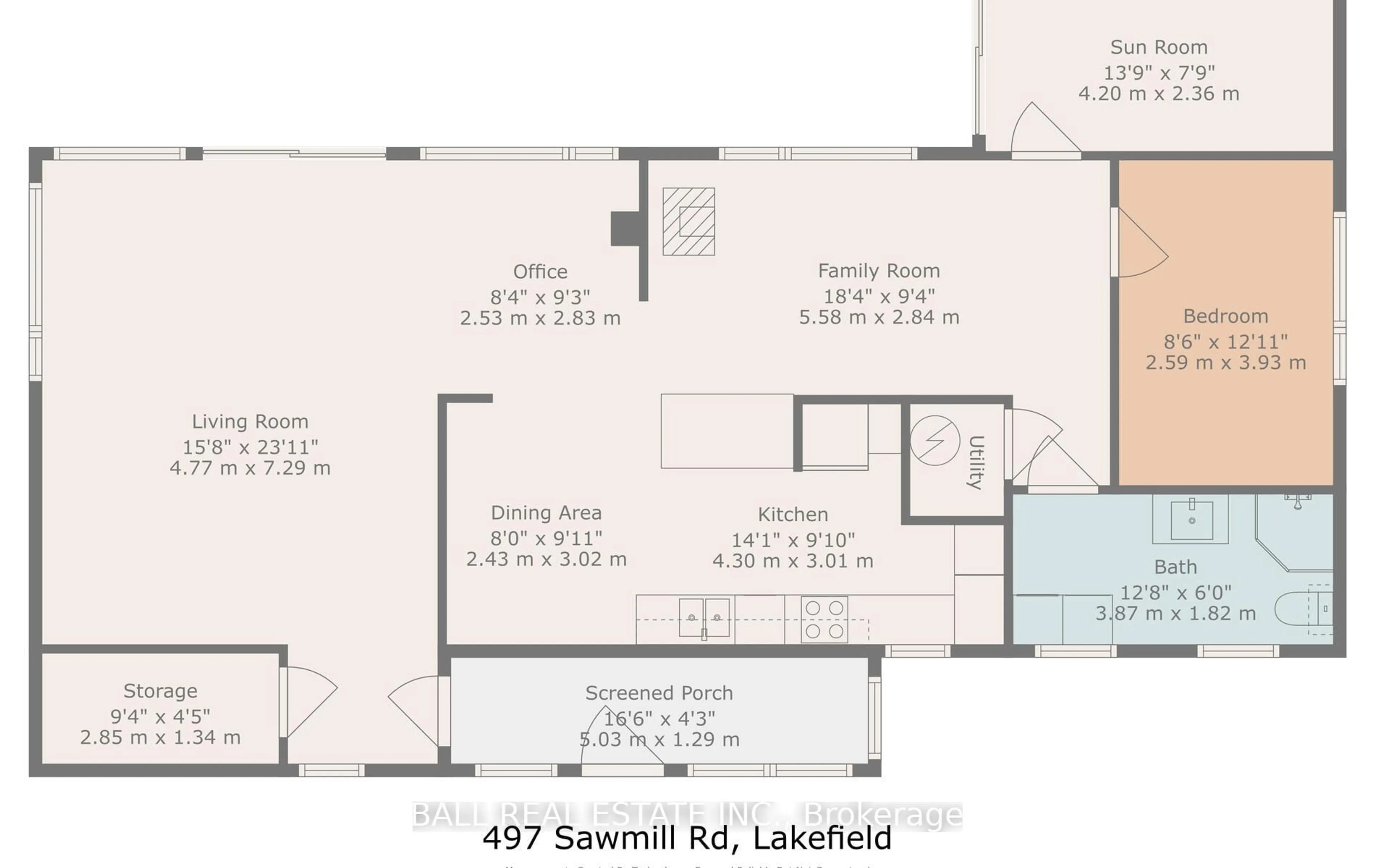 Floor plan for 497 Sawmill Rd, Douro-Dummer Ontario K0L 2H0