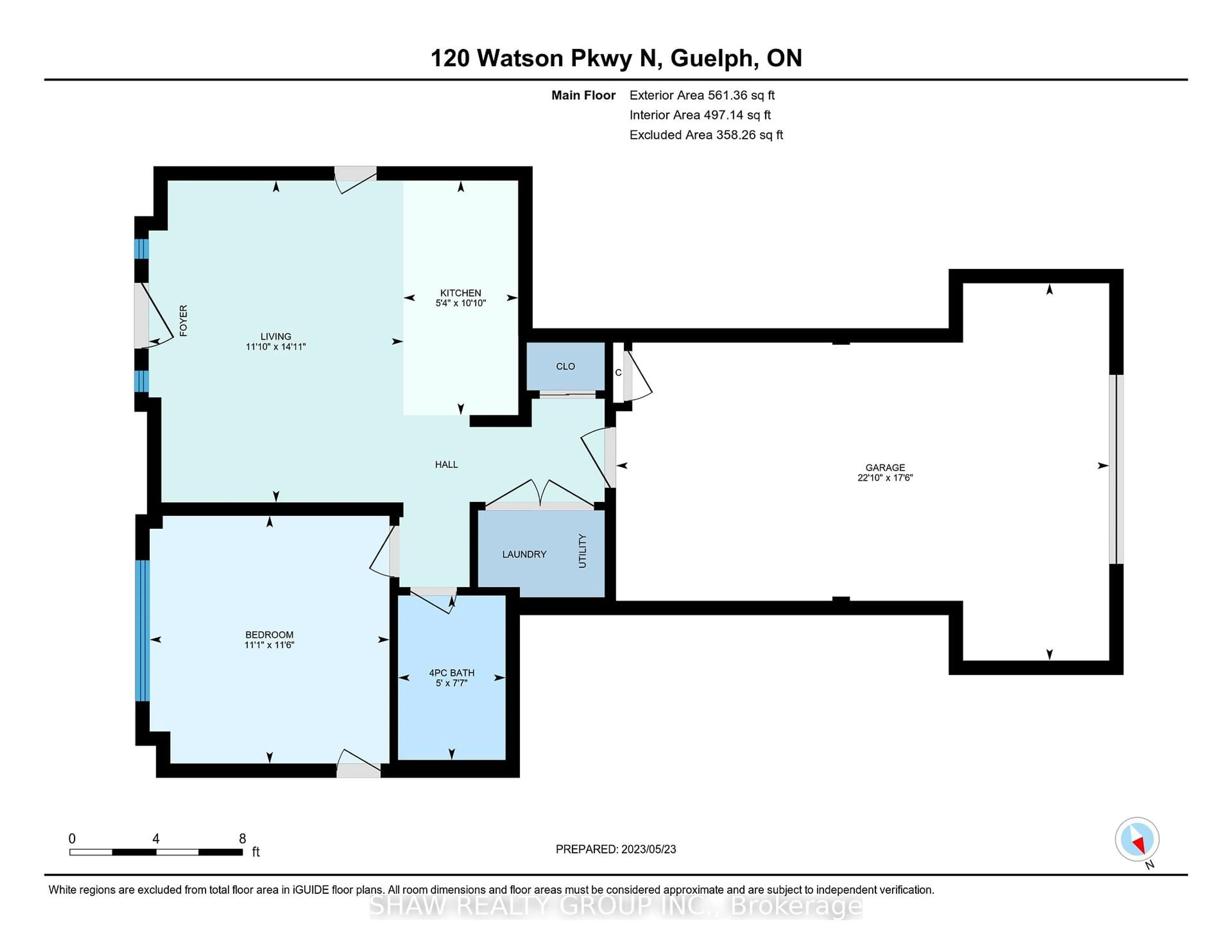 Floor plan for 120 Watson Pkwy #2, Guelph Ontario N1E 0P6