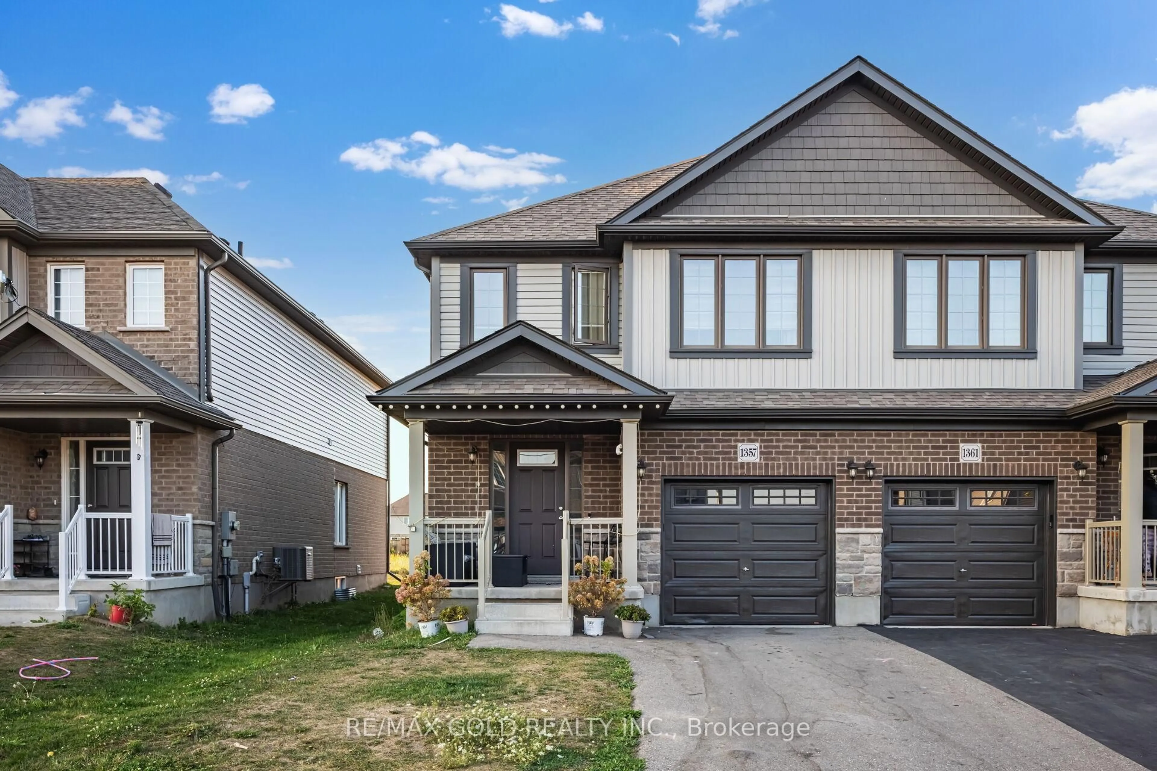 Home with brick exterior material, street for 1357 Calais Dr, Woodstock Ontario N4T 0L8