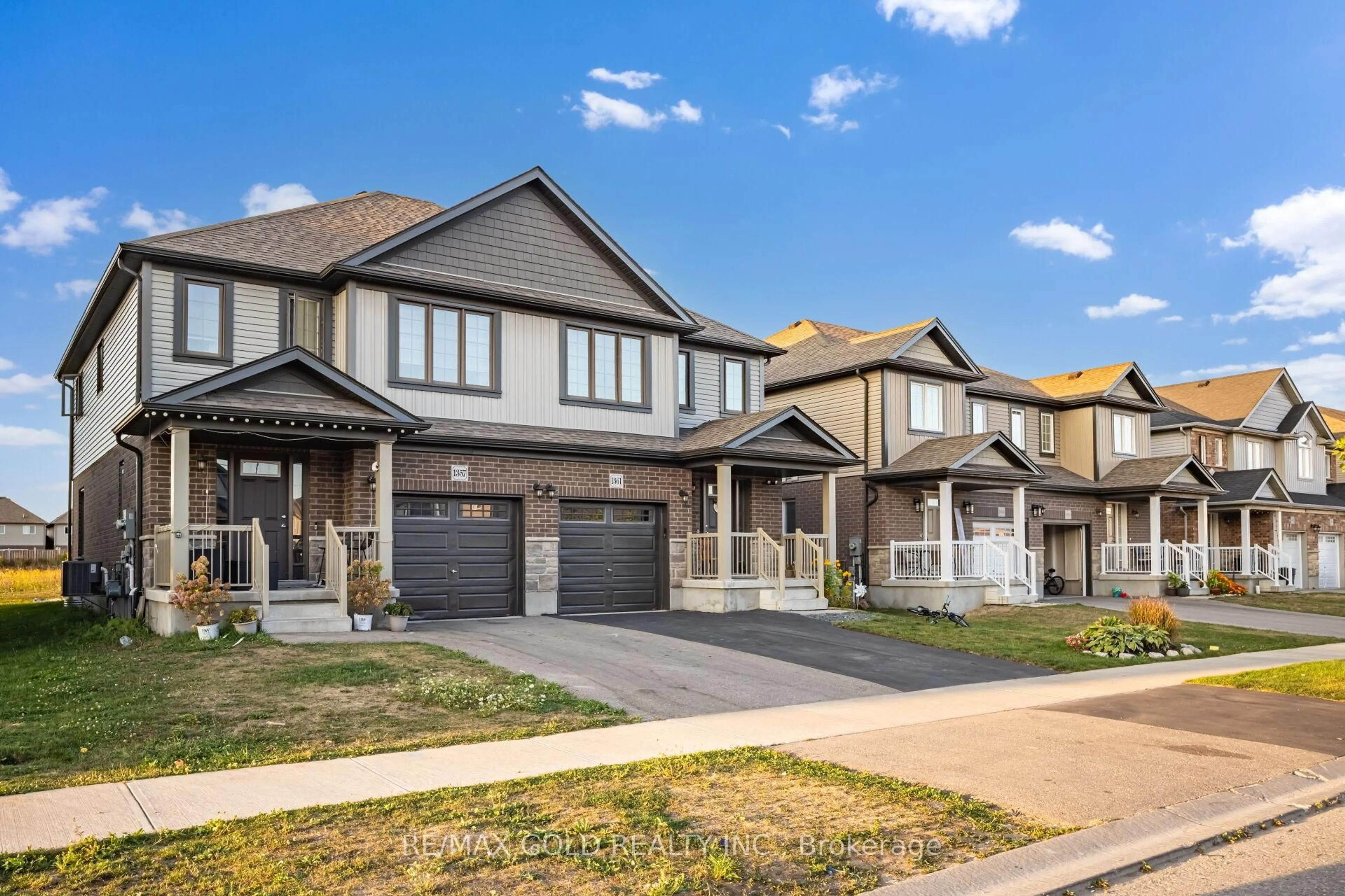 Home with brick exterior material, street for 1357 Calais Dr, Woodstock Ontario N4T 0L8