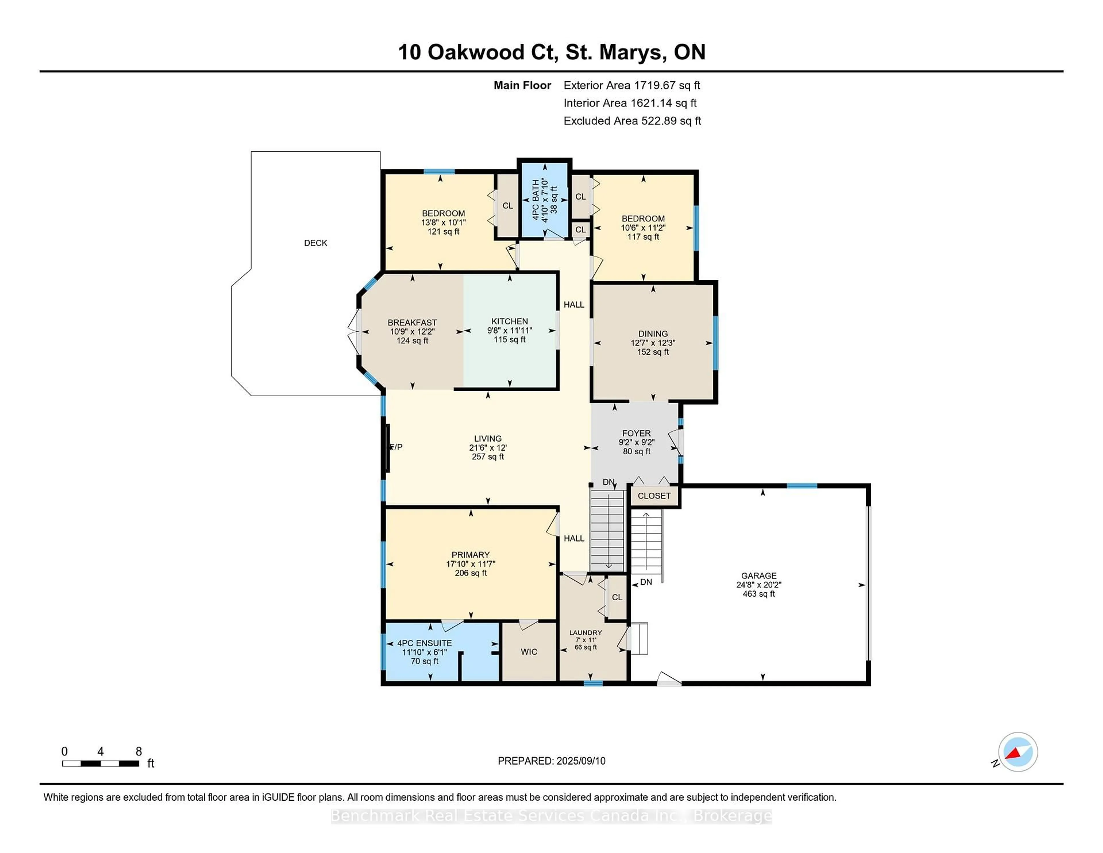 Floor plan for 10 OAKWOOD Crt, St. Marys Ontario N4X 1A5