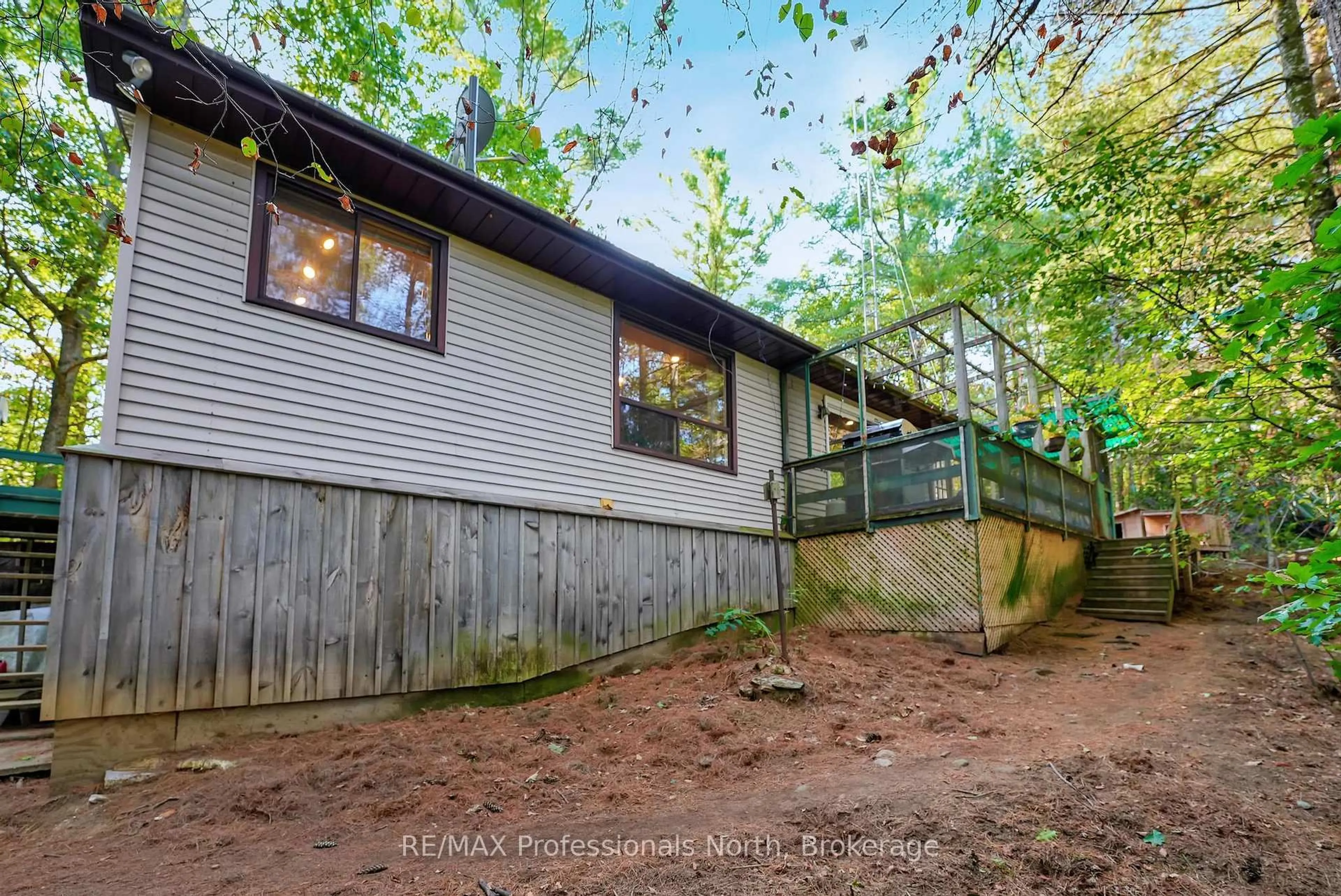 A pic from outside/outdoor area/front of a property/back of a property/a pic from drone, forest/trees view for 1021 Millwoods Rd, Algonquin Highlands Ontario K0M 1S0