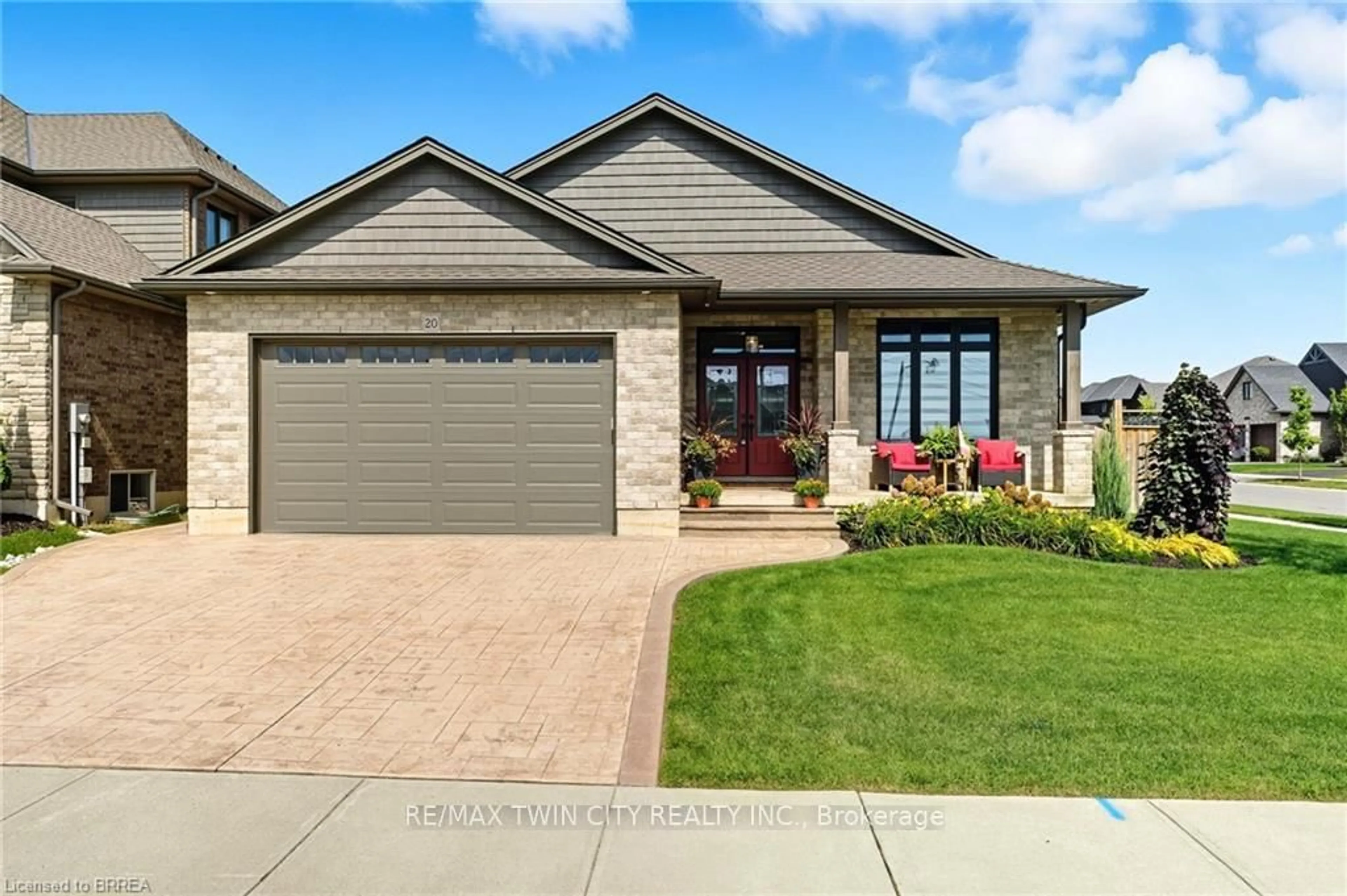 Home with brick exterior material, street for 20 Masters Lane, Brant Ontario N3L 0B2
