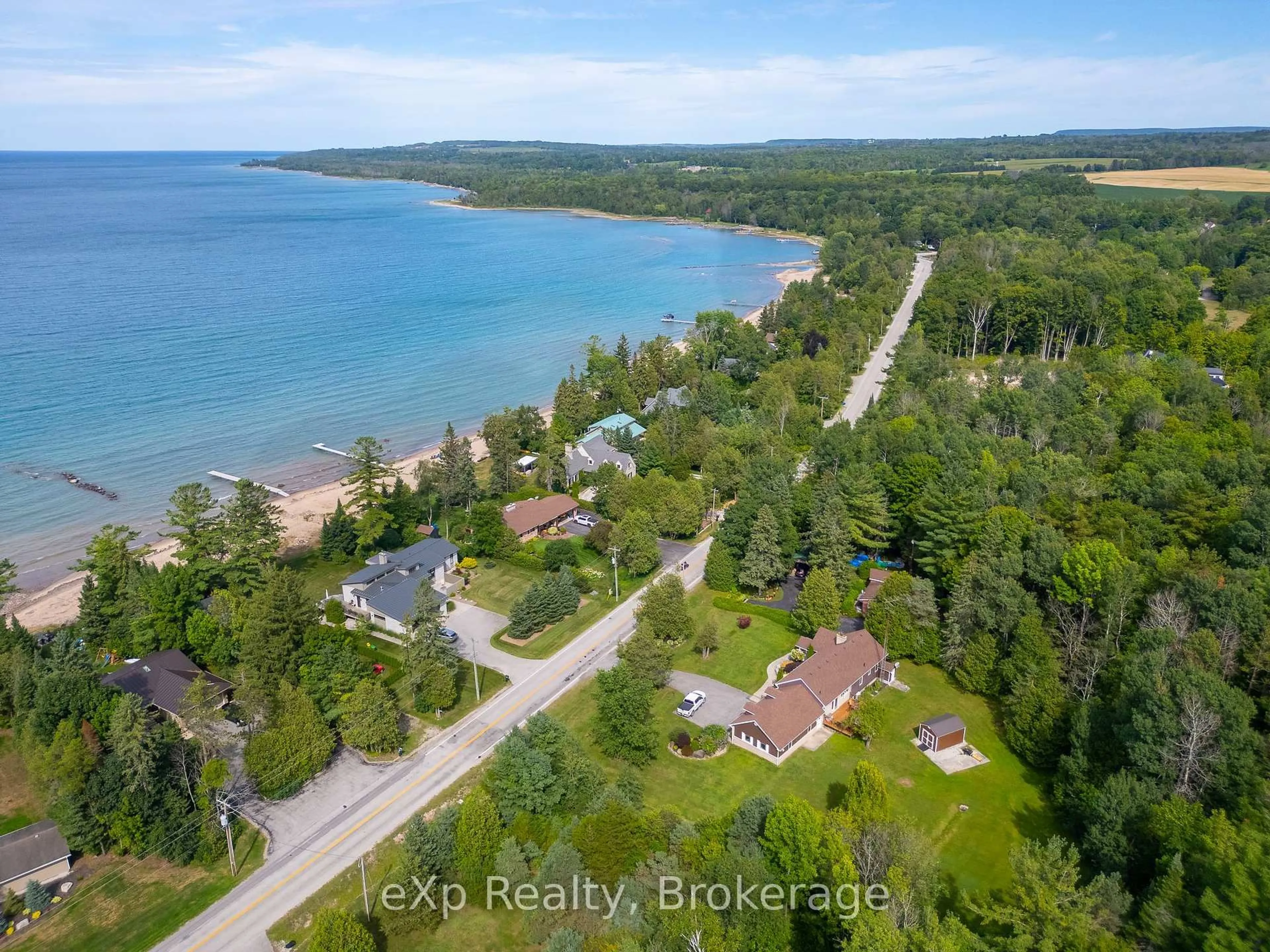 A pic from outside/outdoor area/front of a property/back of a property/a pic from drone, water/lake/river/ocean view for 359337 Grey Road 15, Meaford Ontario N0H 1V0