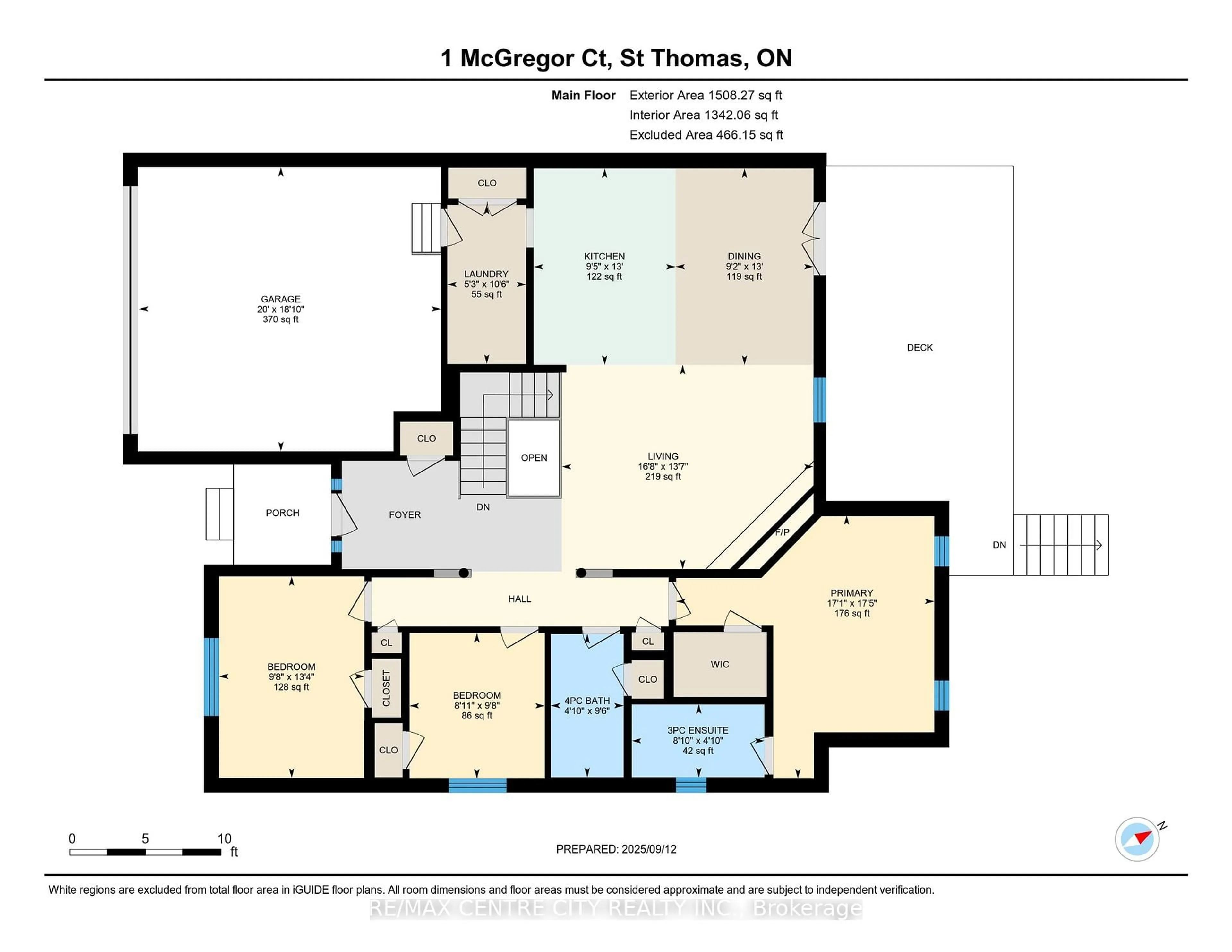 Floor plan for 1 Mcgregor Crt, St. Thomas Ontario N5P 4H7