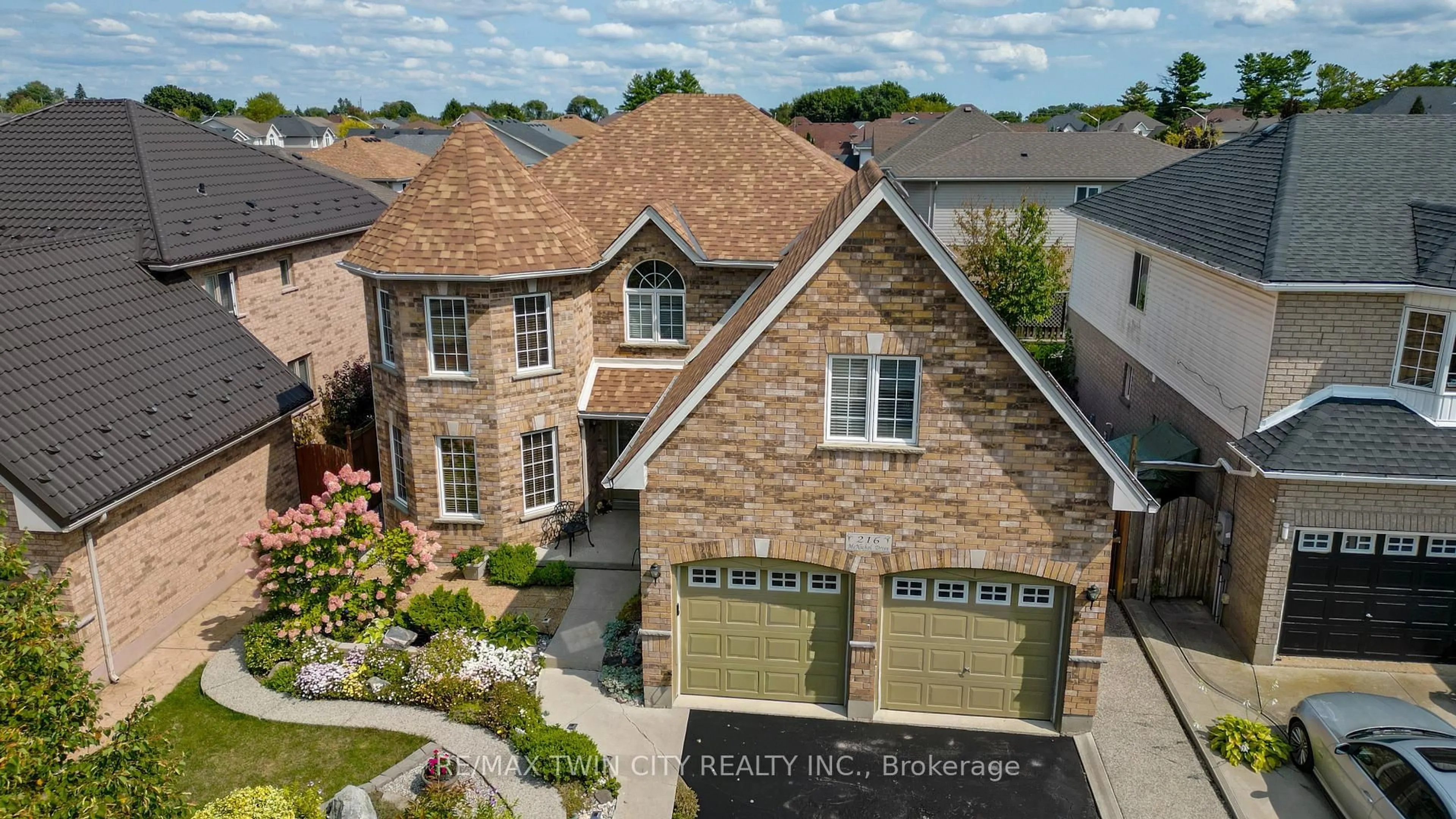 Home with brick exterior material, street for 216 Mcnichol Dr, Cambridge Ontario N1P 1J3