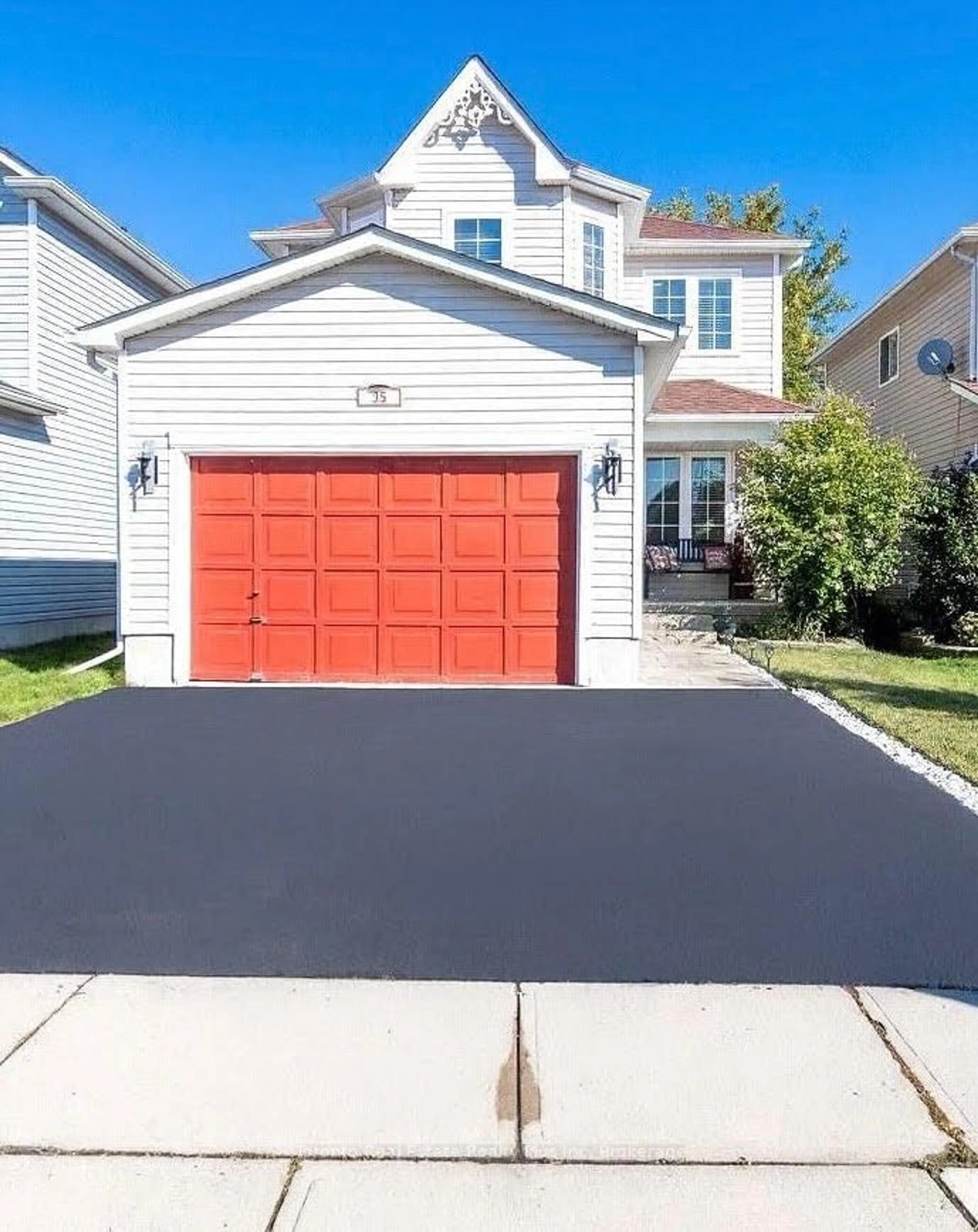 Home with vinyl exterior material, street for 35 Langlaw Dr, Cambridge Ontario N1P 1J1