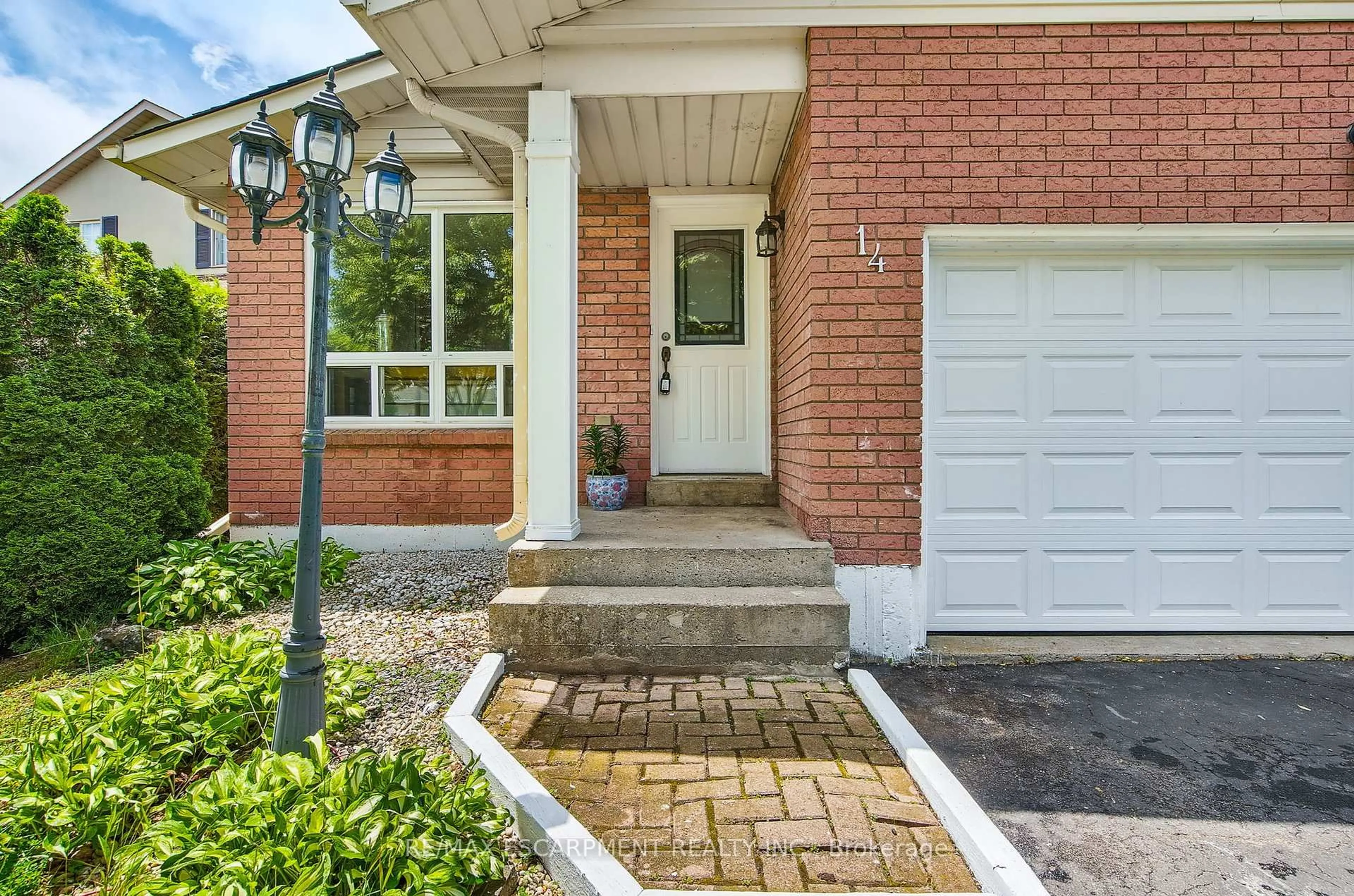 Home with brick exterior material, street for 14 Ashridge Pl, Hamilton Ontario L8W 3S6