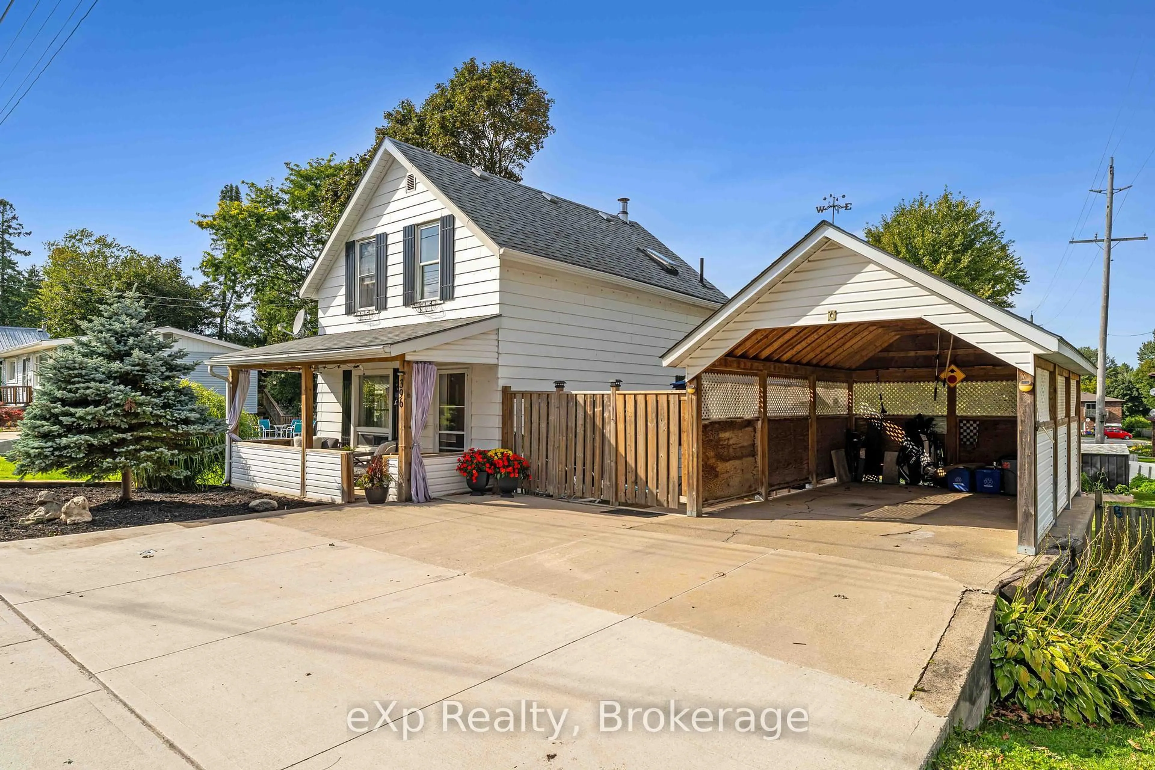 A pic from outside/outdoor area/front of a property/back of a property/a pic from drone, street for 396 Mary St, South Bruce Peninsula Ontario N0H 2T0