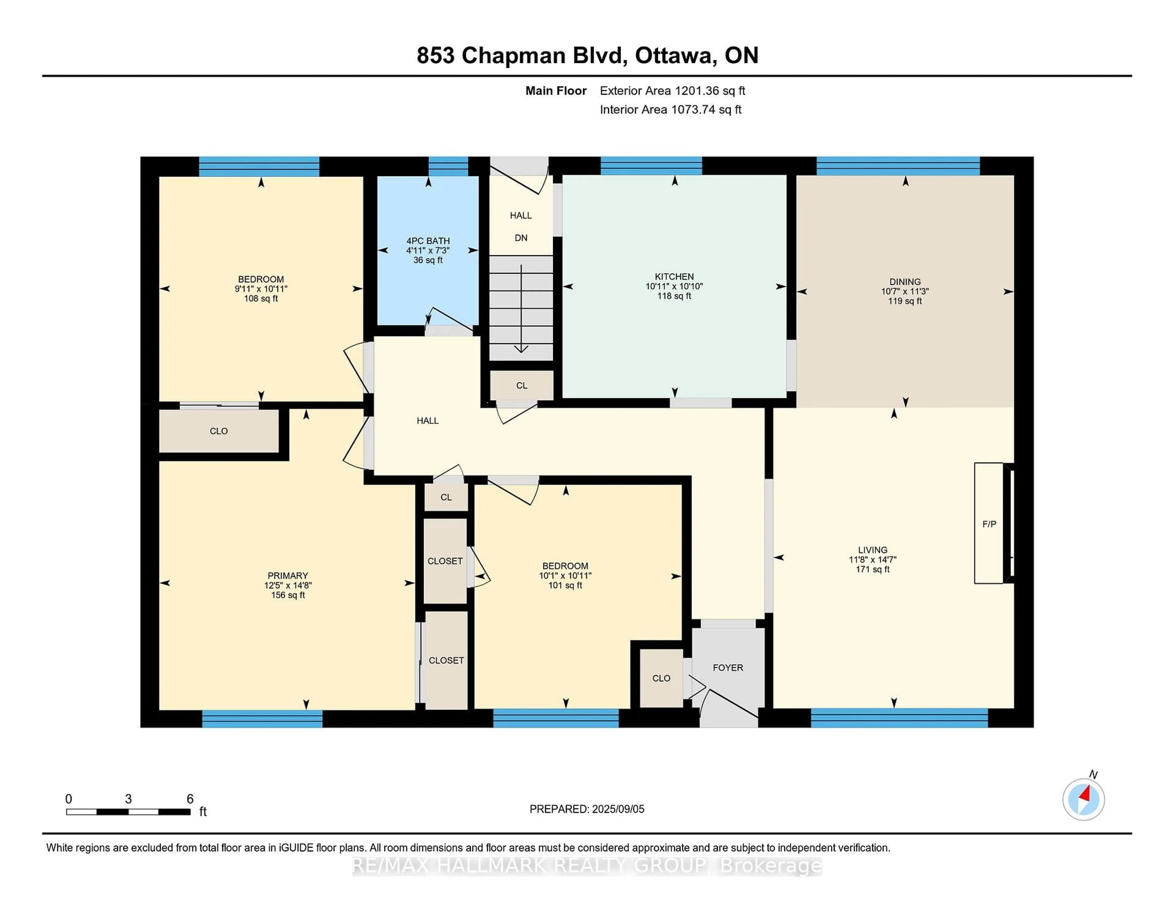 Floor plan for 853 CHAPMAN Blvd, Ottawa Ontario K1G 1V1