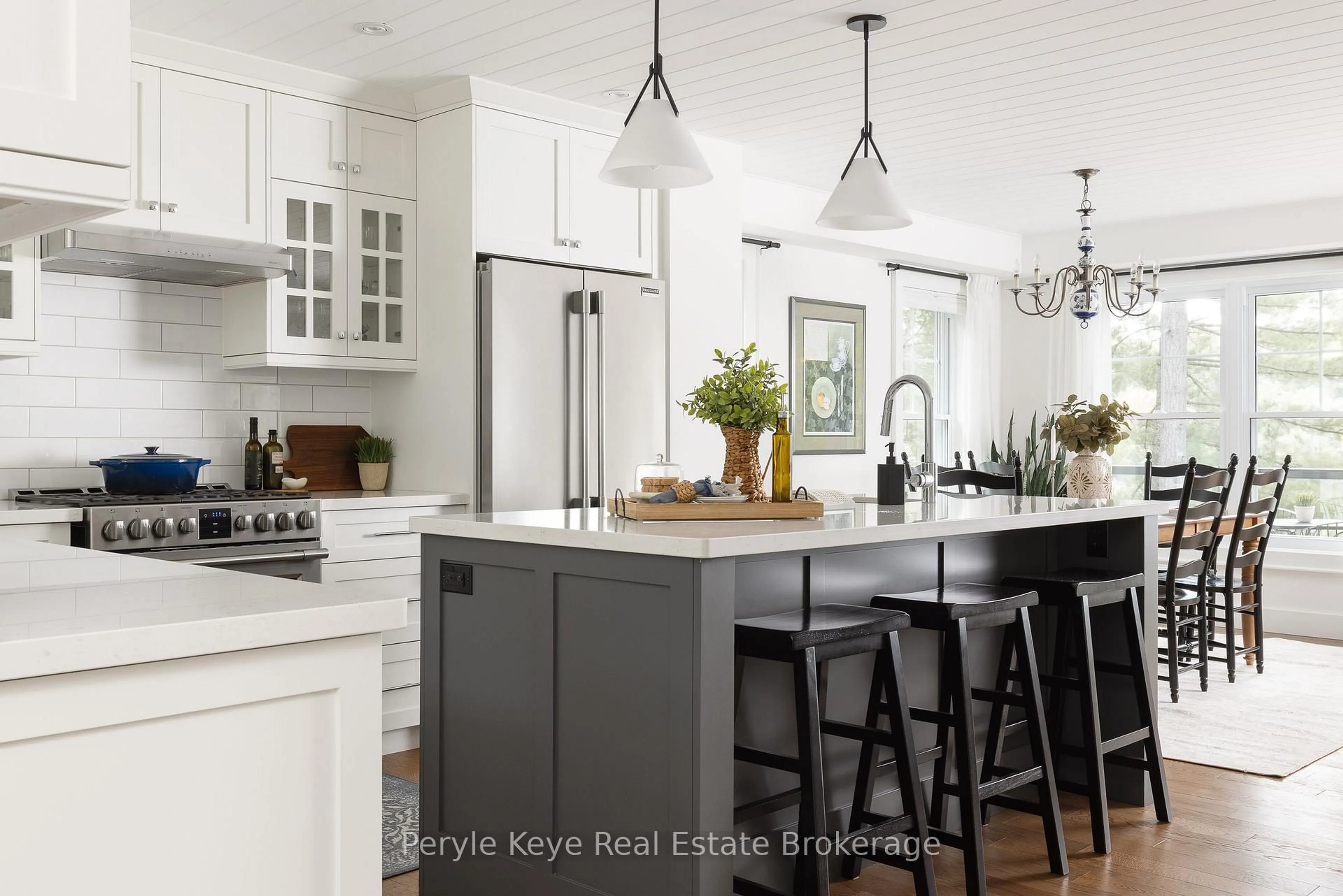 Open concept kitchen, ceramic/tile floor for 114 Ripple & Palette Lake Rd, Huntsville Ontario P1H 2J4