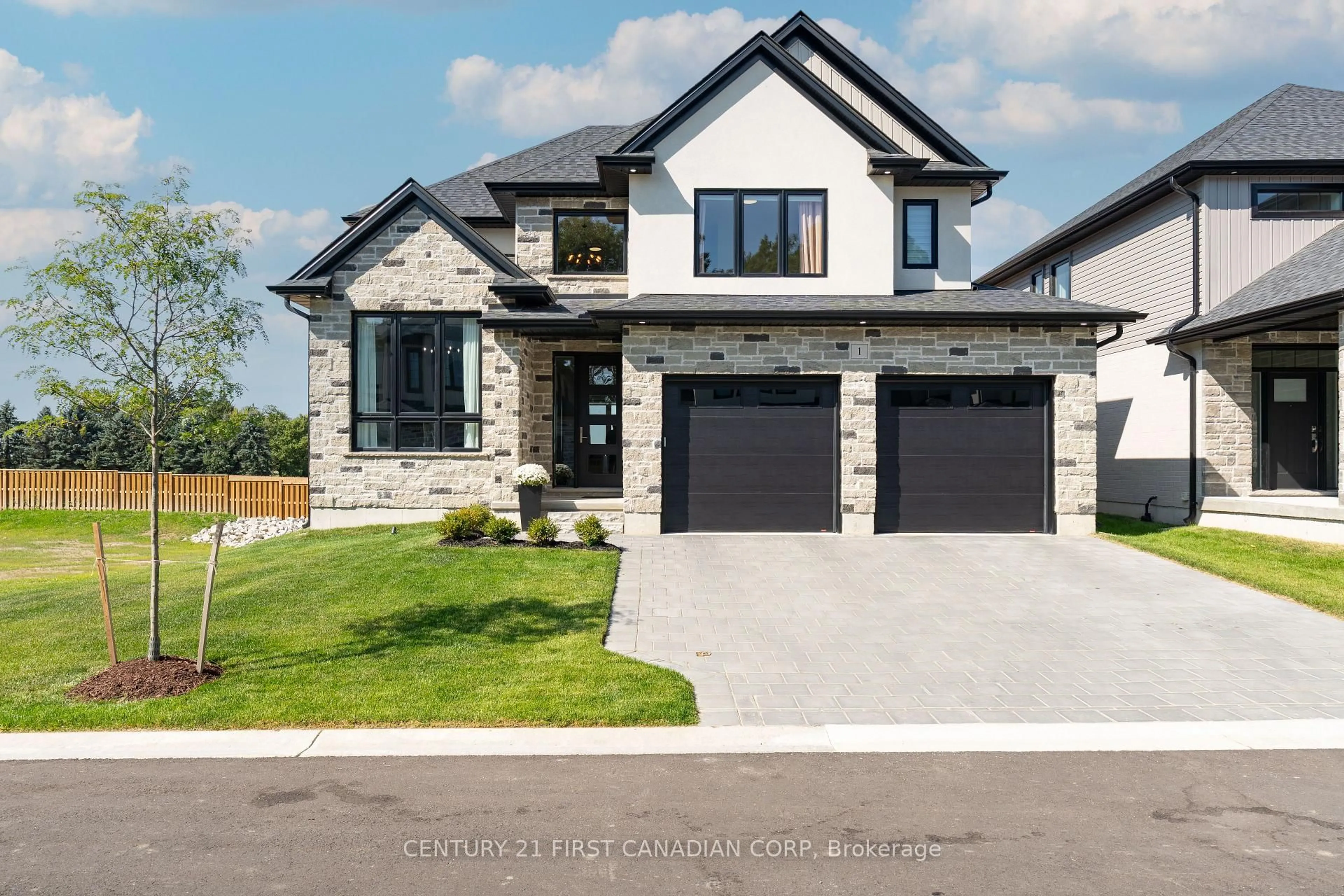 Home with brick exterior material, street for 7966 Fallon Dr #1, Lucan Biddulph Ontario N0M 1V0