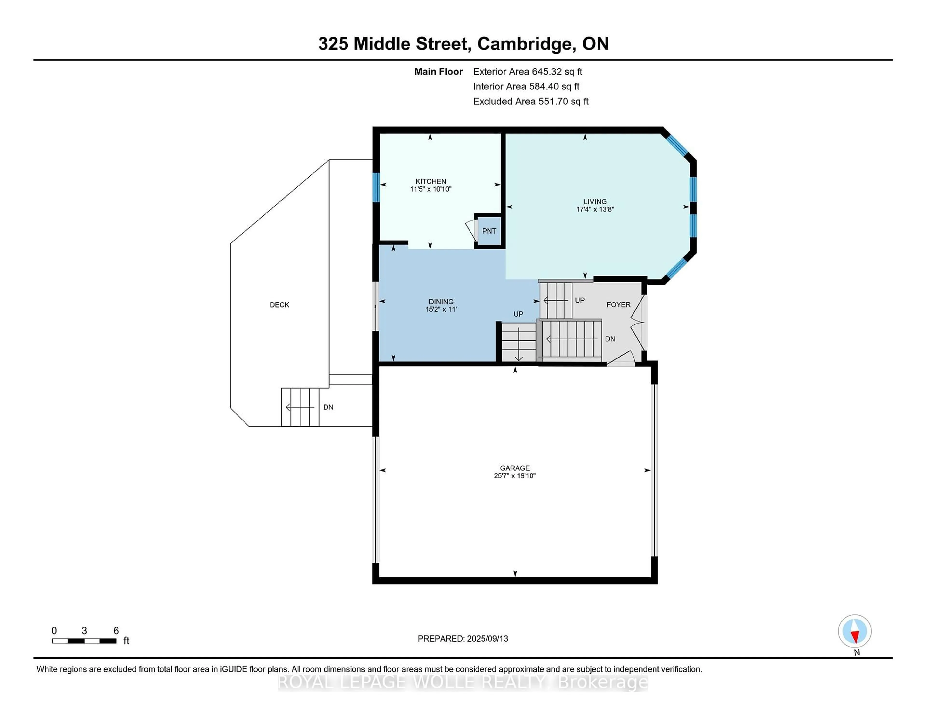Floor plan for 325 Middle St, Cambridge Ontario N3H 3Z7