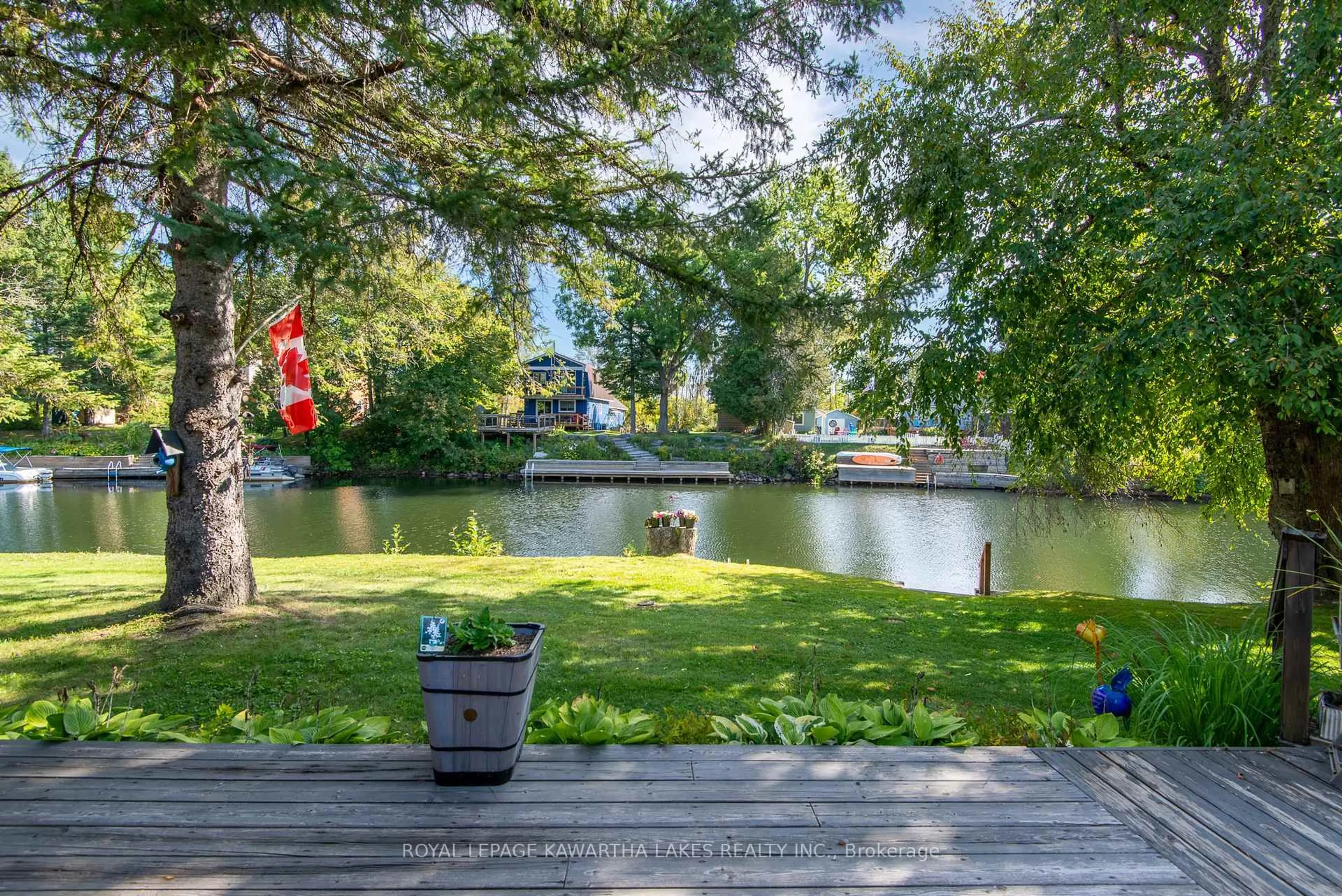 Patio, water/lake/river/ocean view for 78 Riverbank Rd, Kawartha Lakes Ontario K0M 1N0
