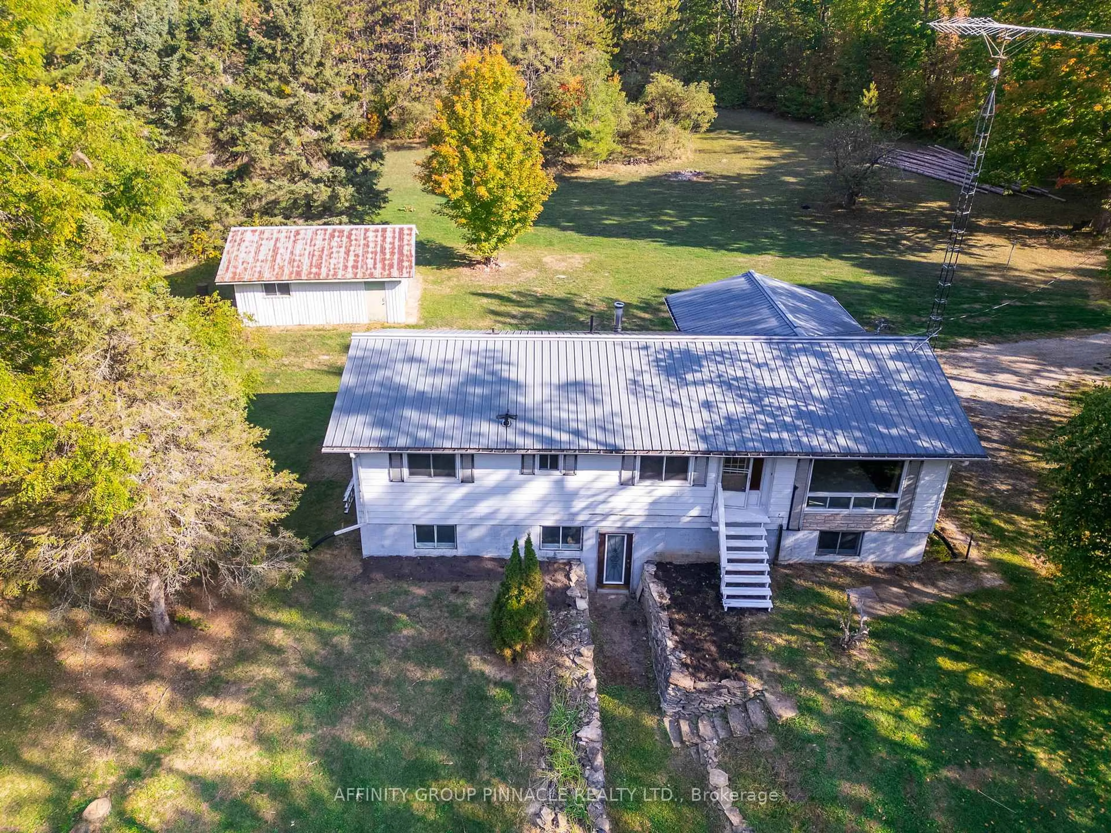 A pic from outside/outdoor area/front of a property/back of a property/a pic from drone, unknown for 16 Sticky Lane, Kawartha Lakes Ontario K0M 1K0