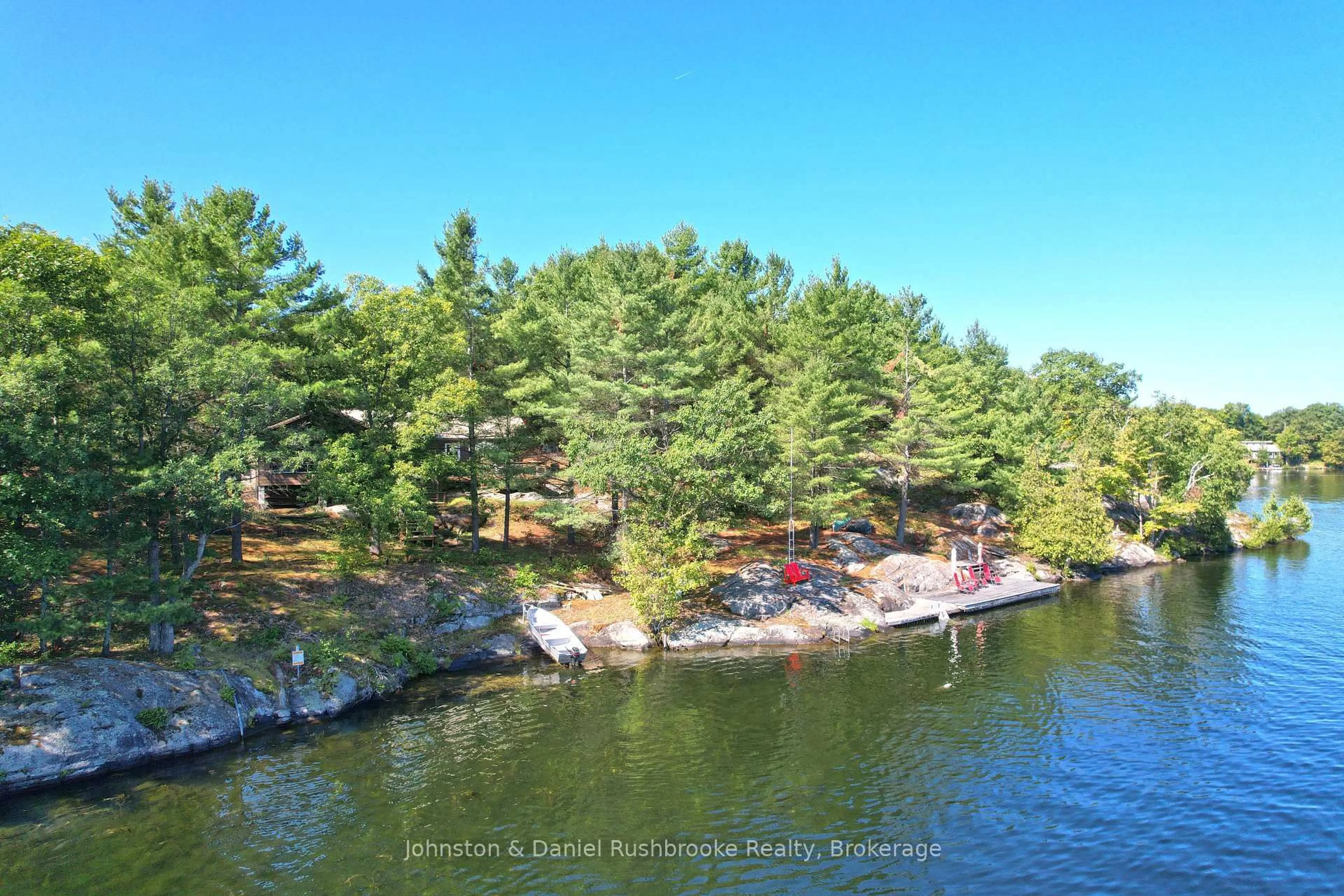 A pic from outside/outdoor area/front of a property/back of a property/a pic from drone, water/lake/river/ocean view for 148 Smooth Rock Rd, Georgian Bay Ontario L0K 1S0