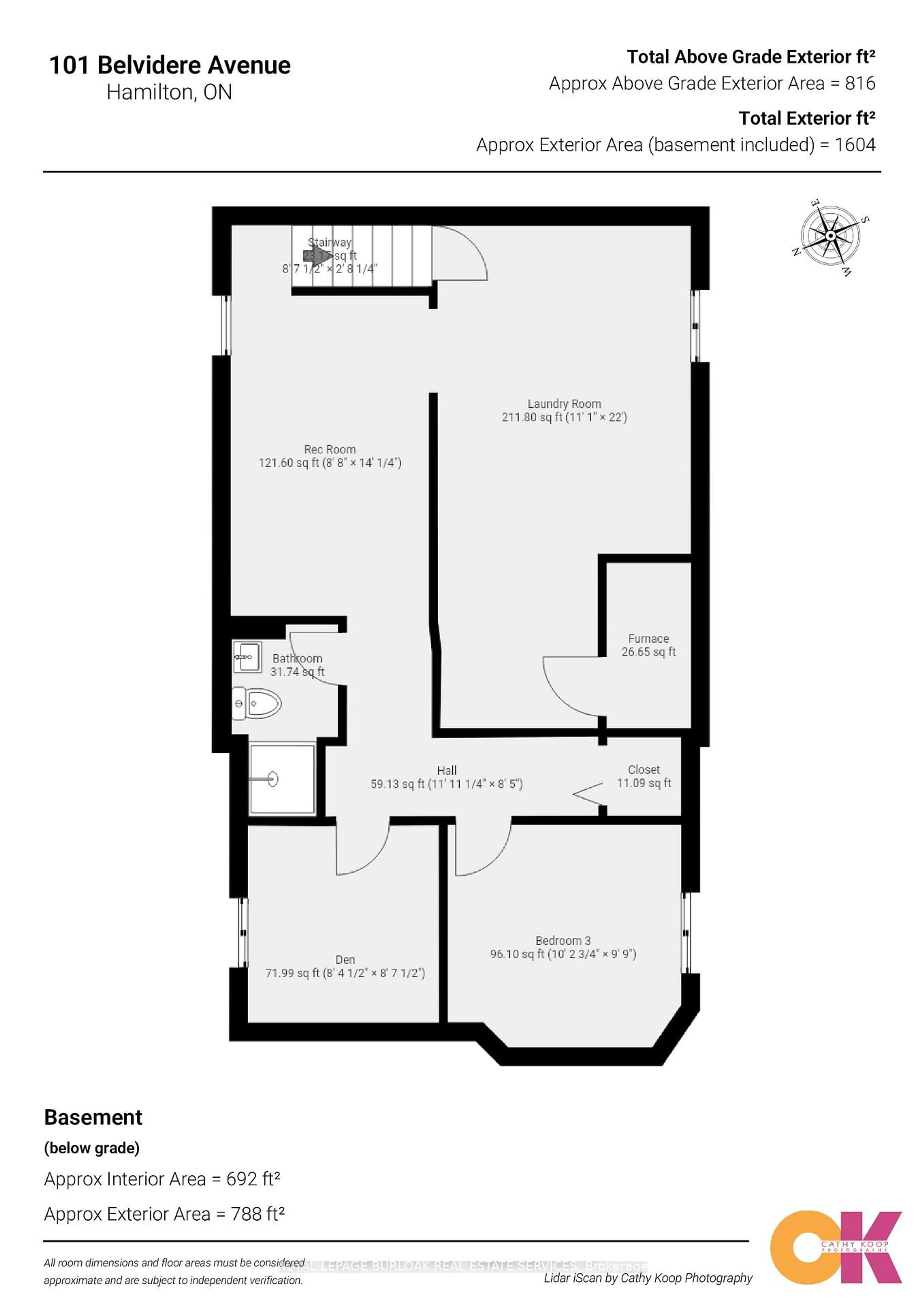 Floor plan for 101 Belvidere Ave, Hamilton Ontario L9A 3B6