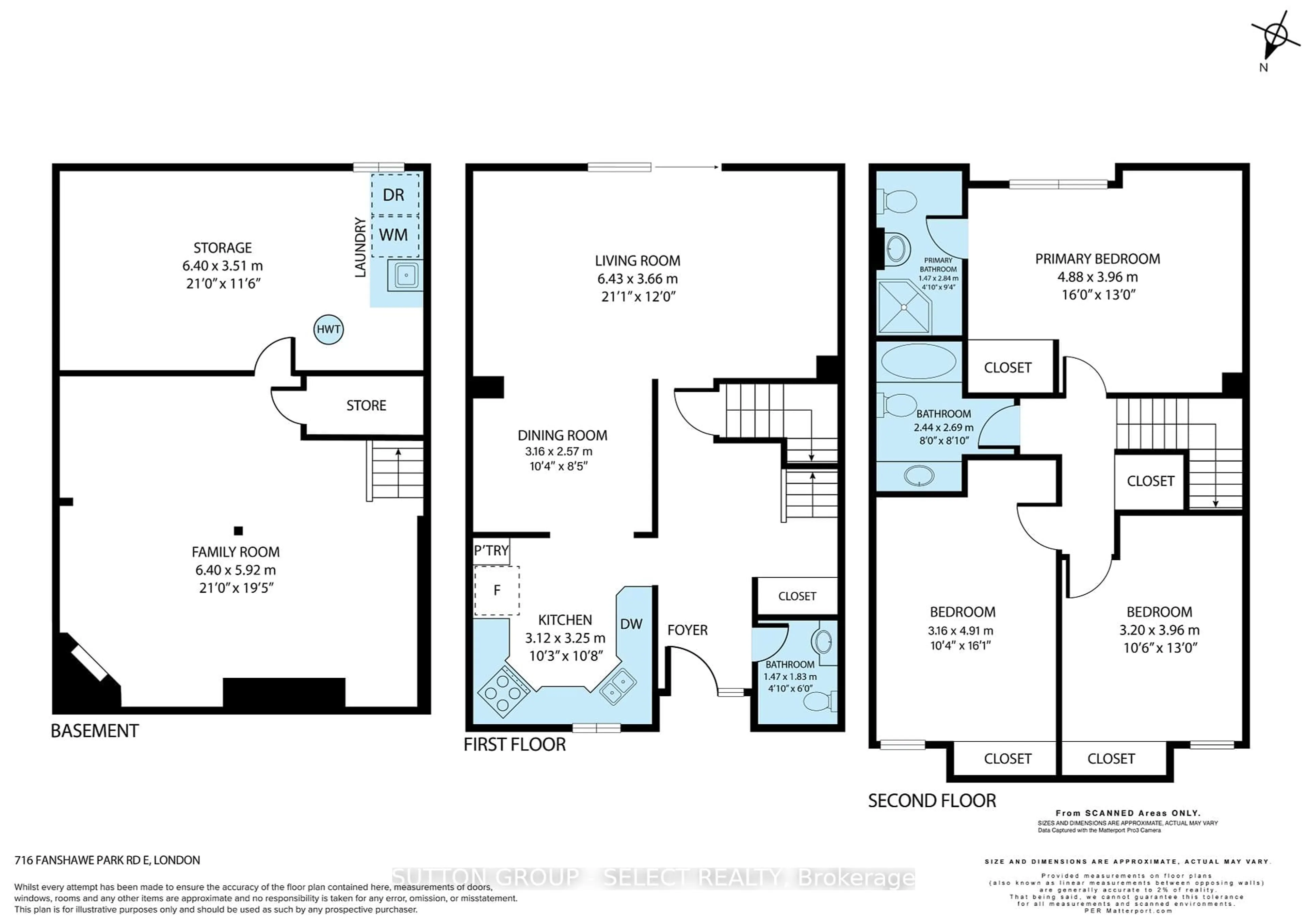 Floor plan for 716 Fanshawe Park Rd, London North Ontario N5X 2B9