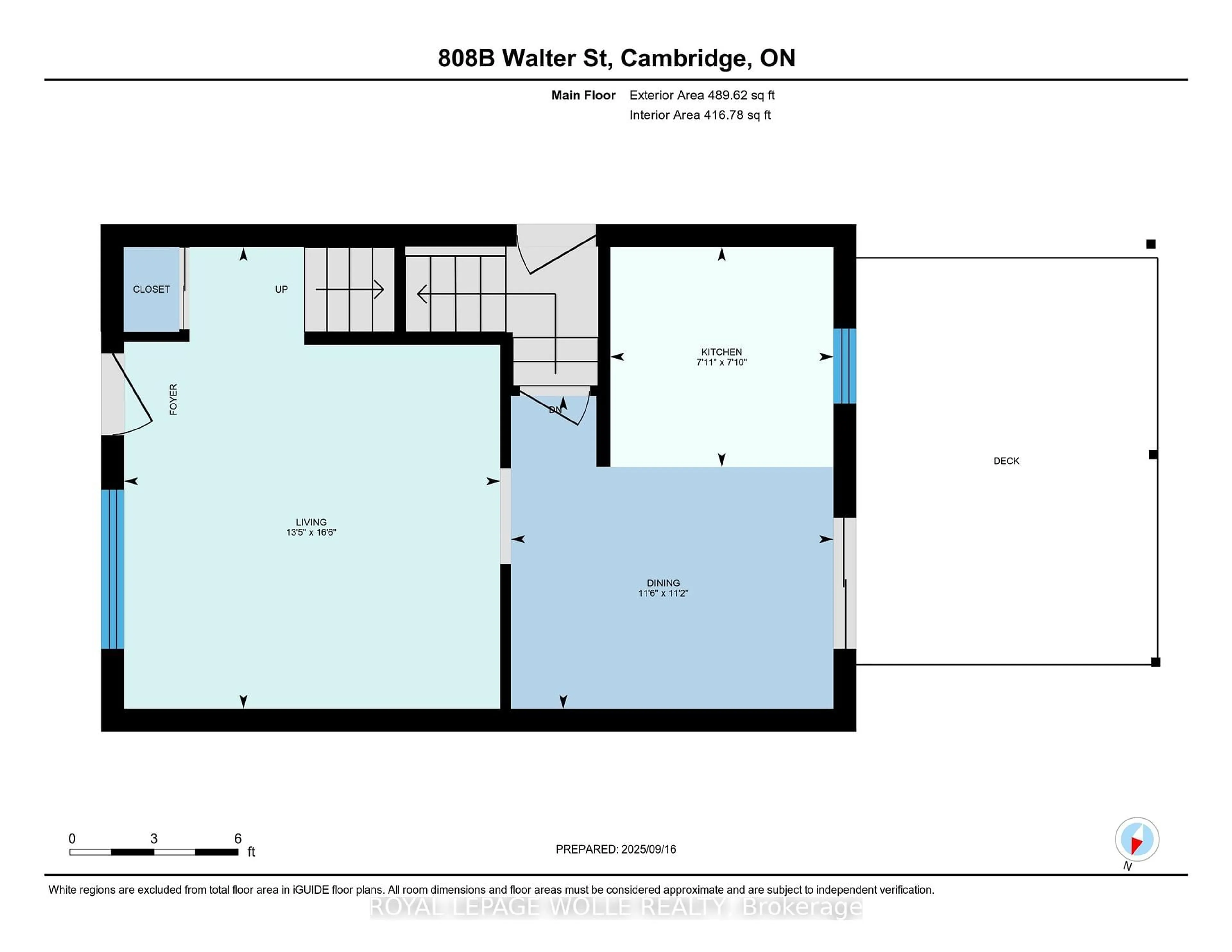 Floor plan for 808 Walter St #B, Cambridge Ontario N3H 4P3