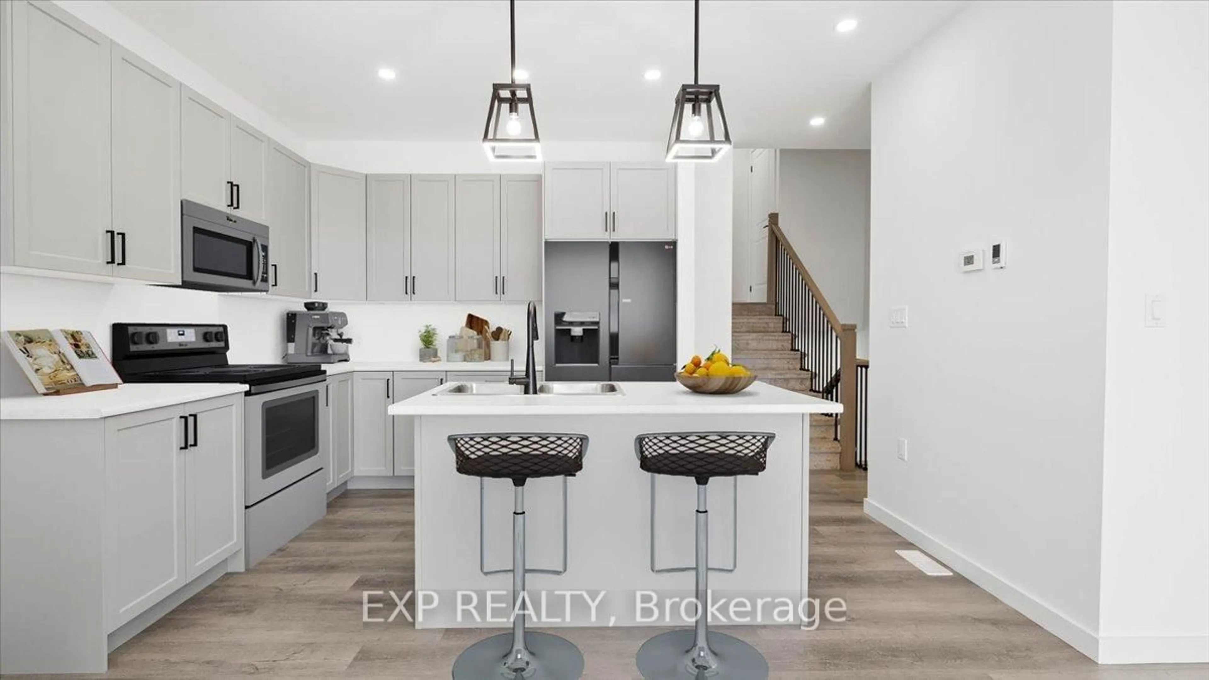 Open concept kitchen, ceramic/tile floor for 15 Summit Cres, Belleville Ontario K8N 0A2