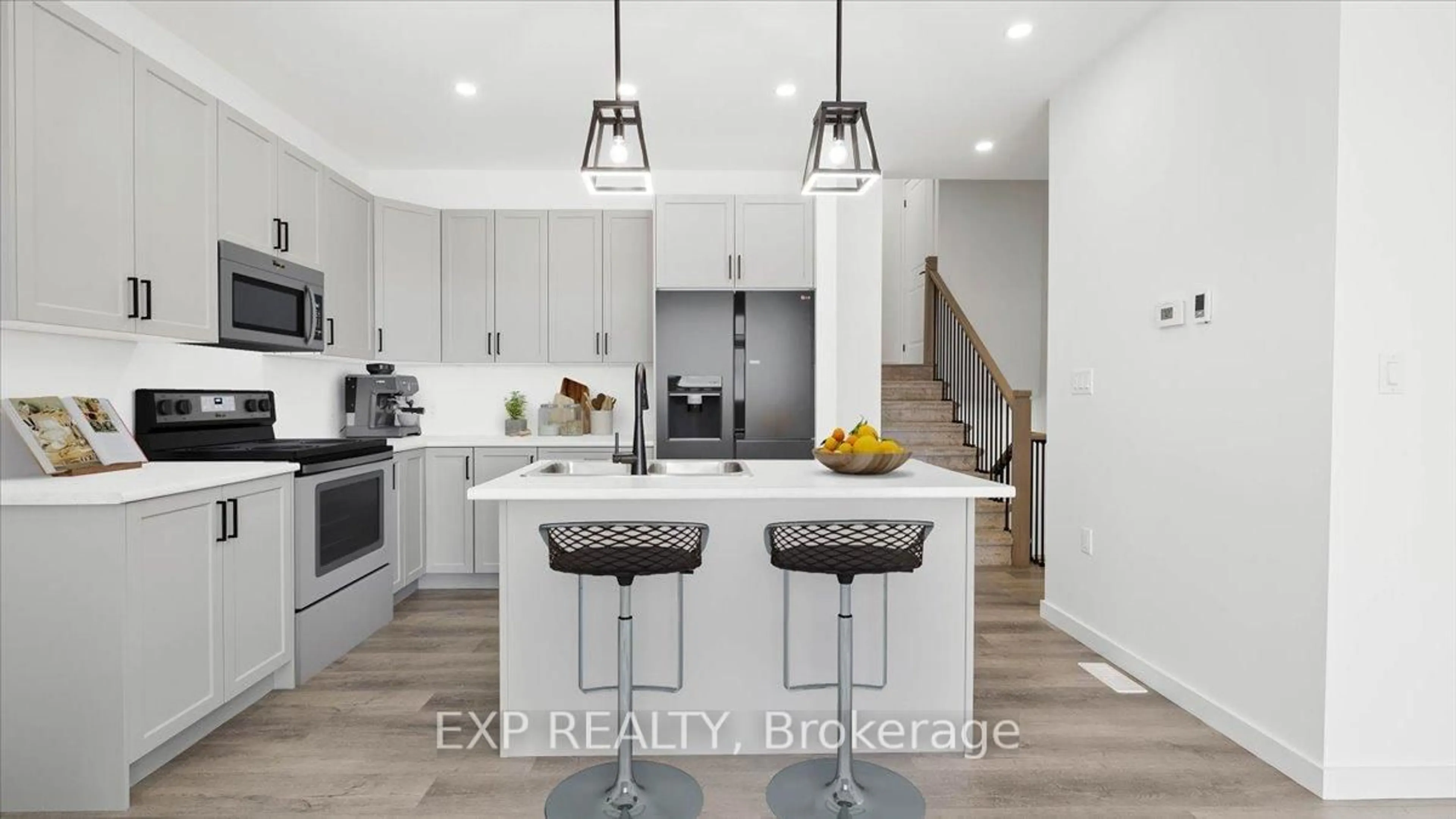 Open concept kitchen, ceramic/tile floor for 62 Summit Cres, Belleville Ontario K8N 0A2