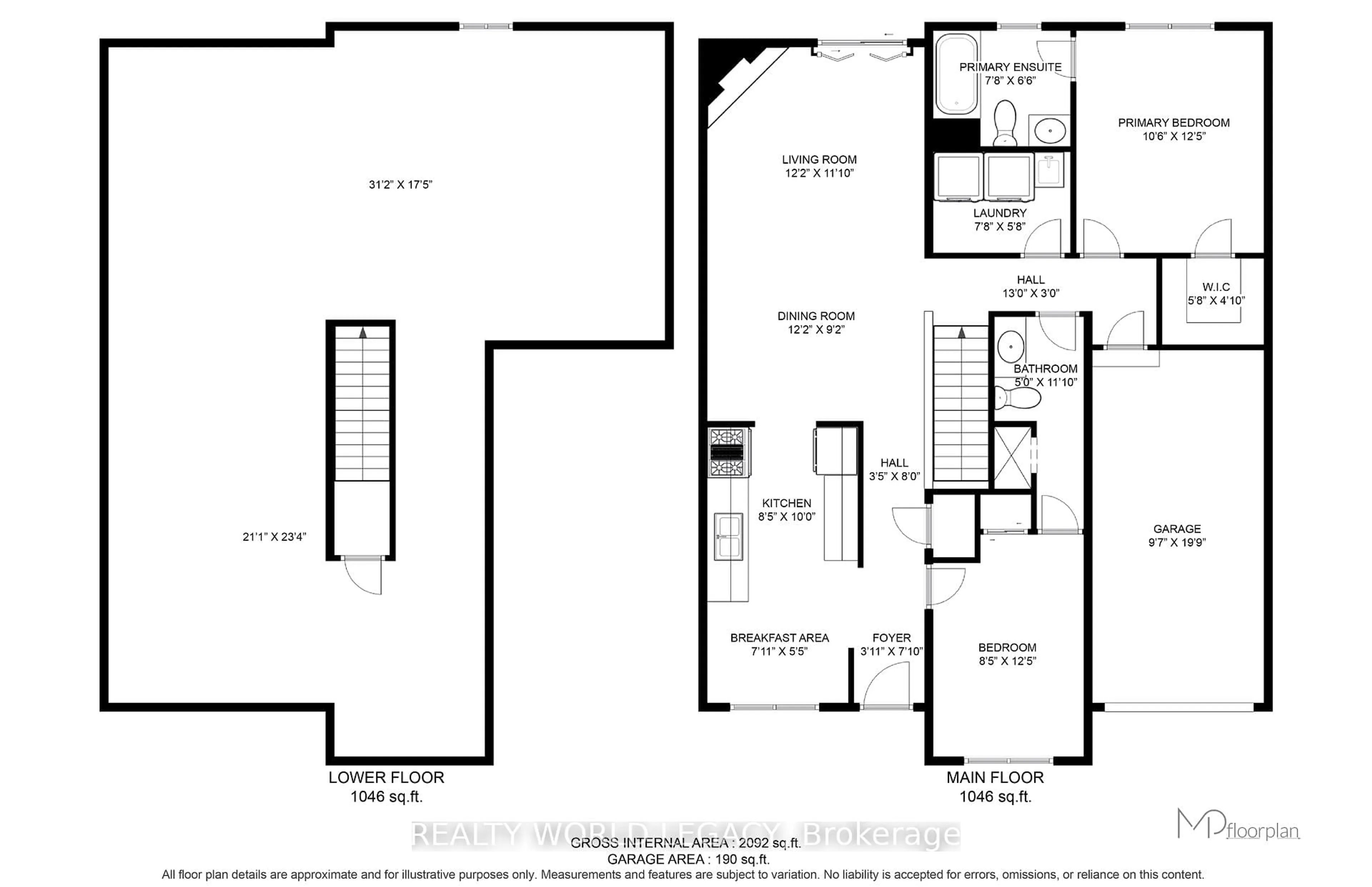 Floor plan for 20 Kitty Murray Lane #34, Hamilton Ontario L9K 1L7