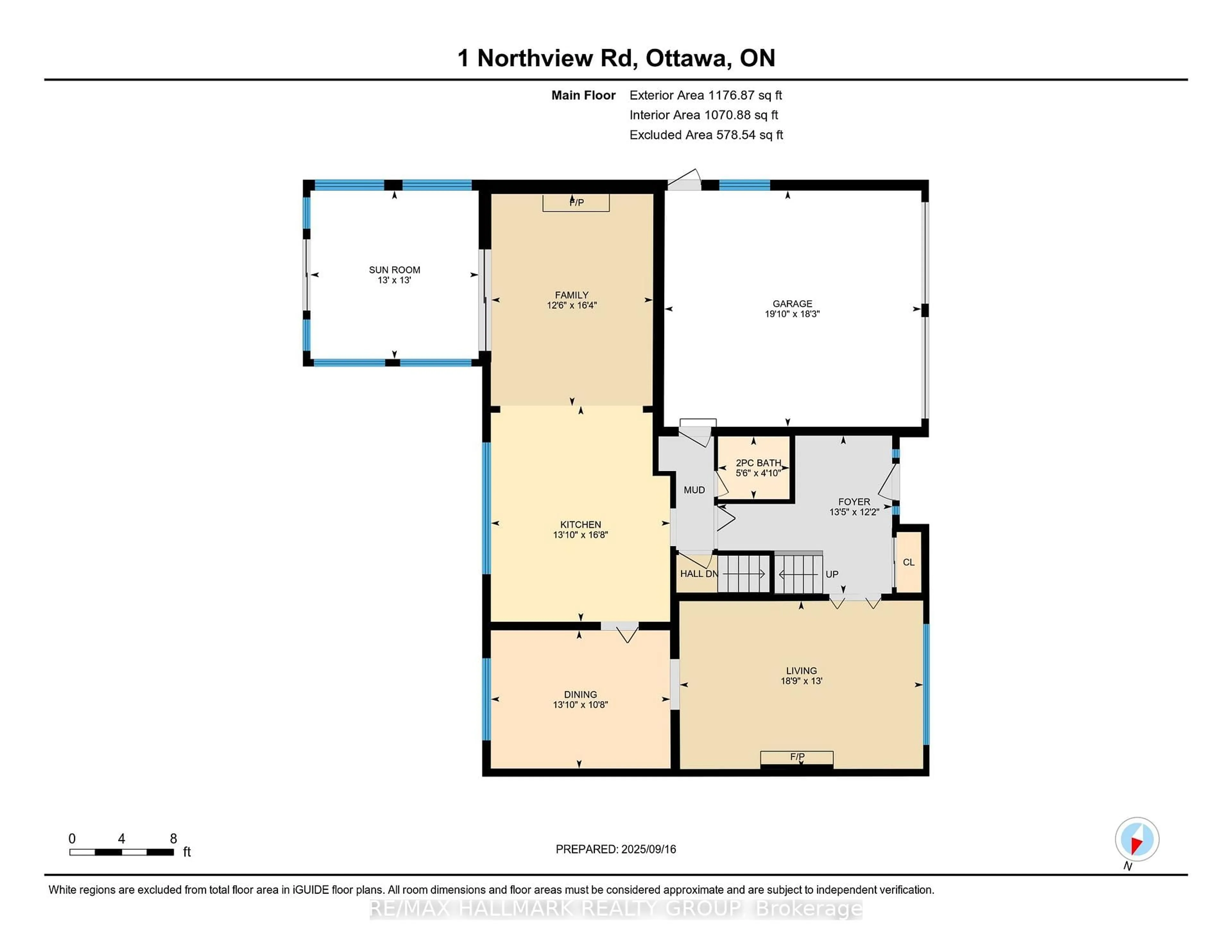 Floor plan for 1 Northview Rd, Ottawa Ontario K2E 6A6