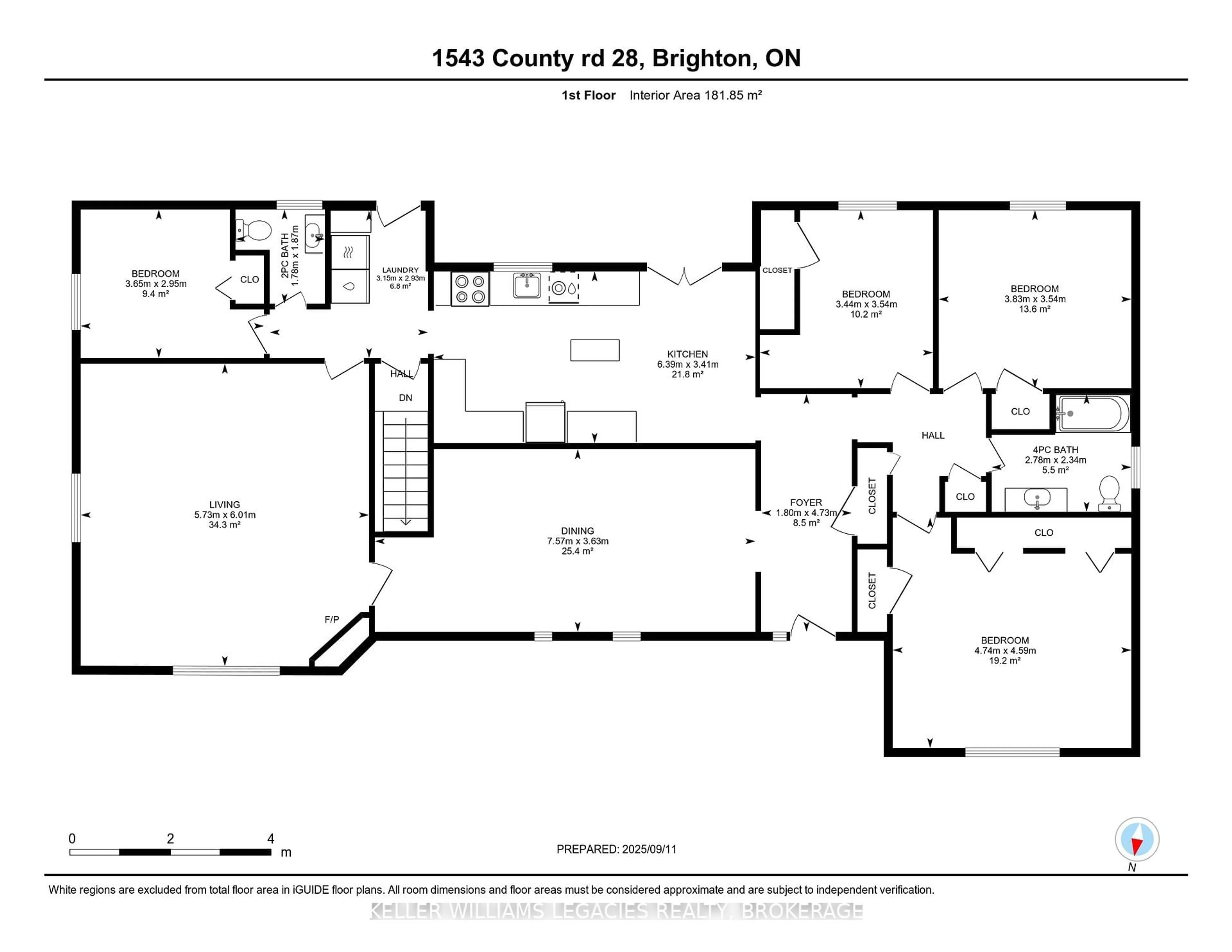 Floor plan for 1543 COUNTY ROAD 28 Rd, Brighton Ontario K0K 1H0