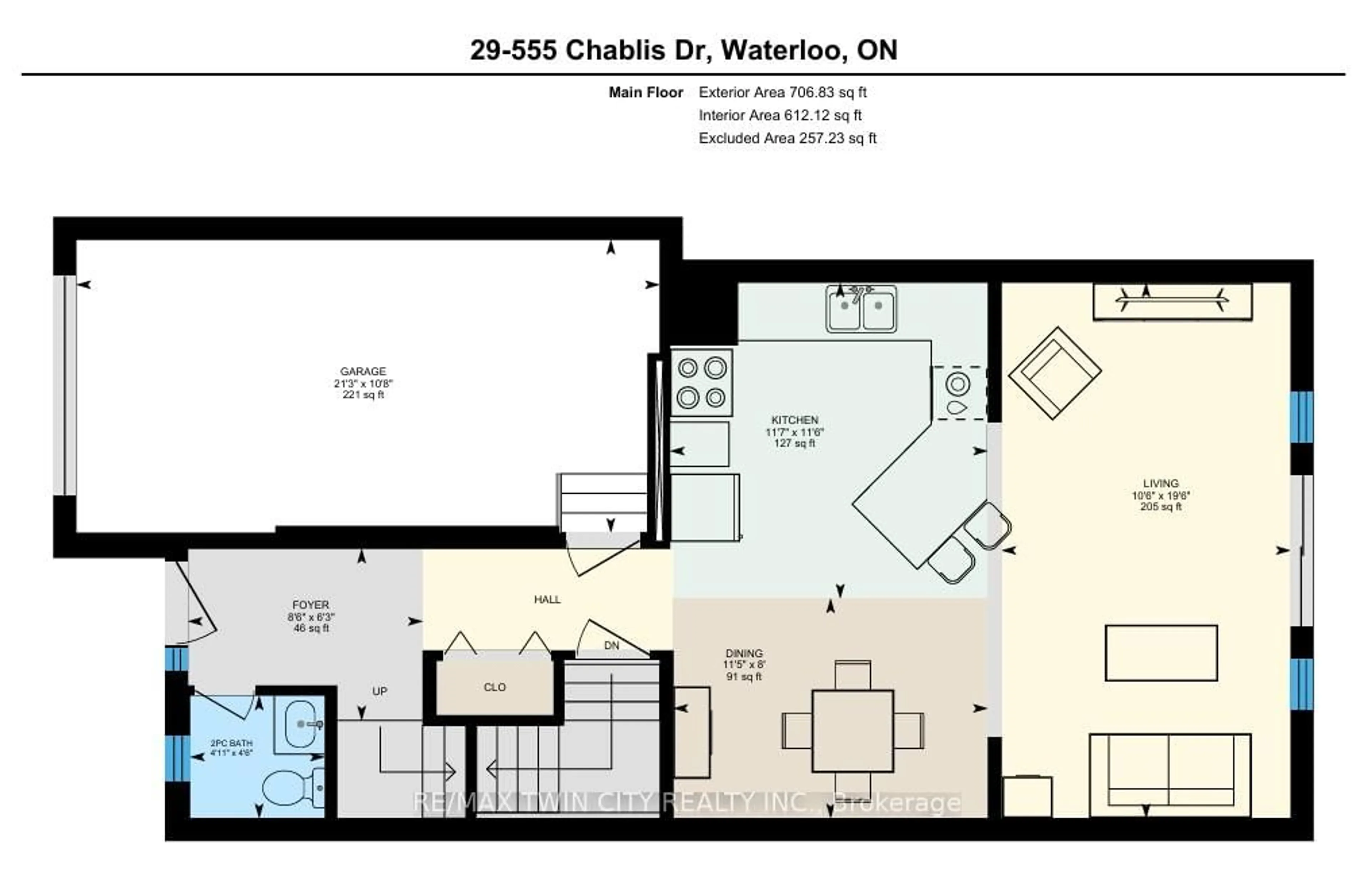 Floor plan for 555 Chablis Dr #29, Waterloo Ontario N2T 0A5