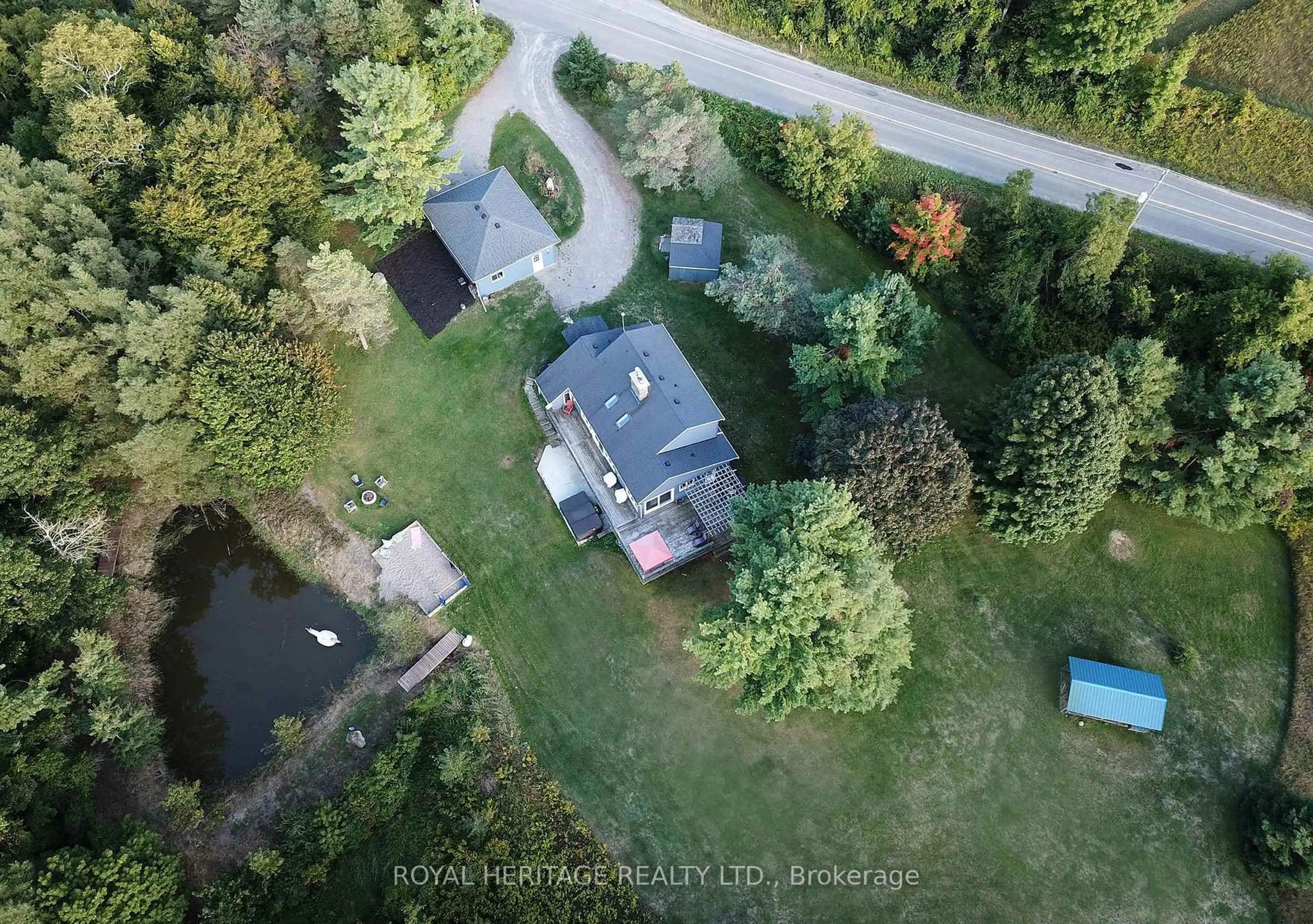 A pic from outside/outdoor area/front of a property/back of a property/a pic from drone, unknown for 9976 Community Centre Rd, Alnwick/Haldimand Ontario K0K 1C0