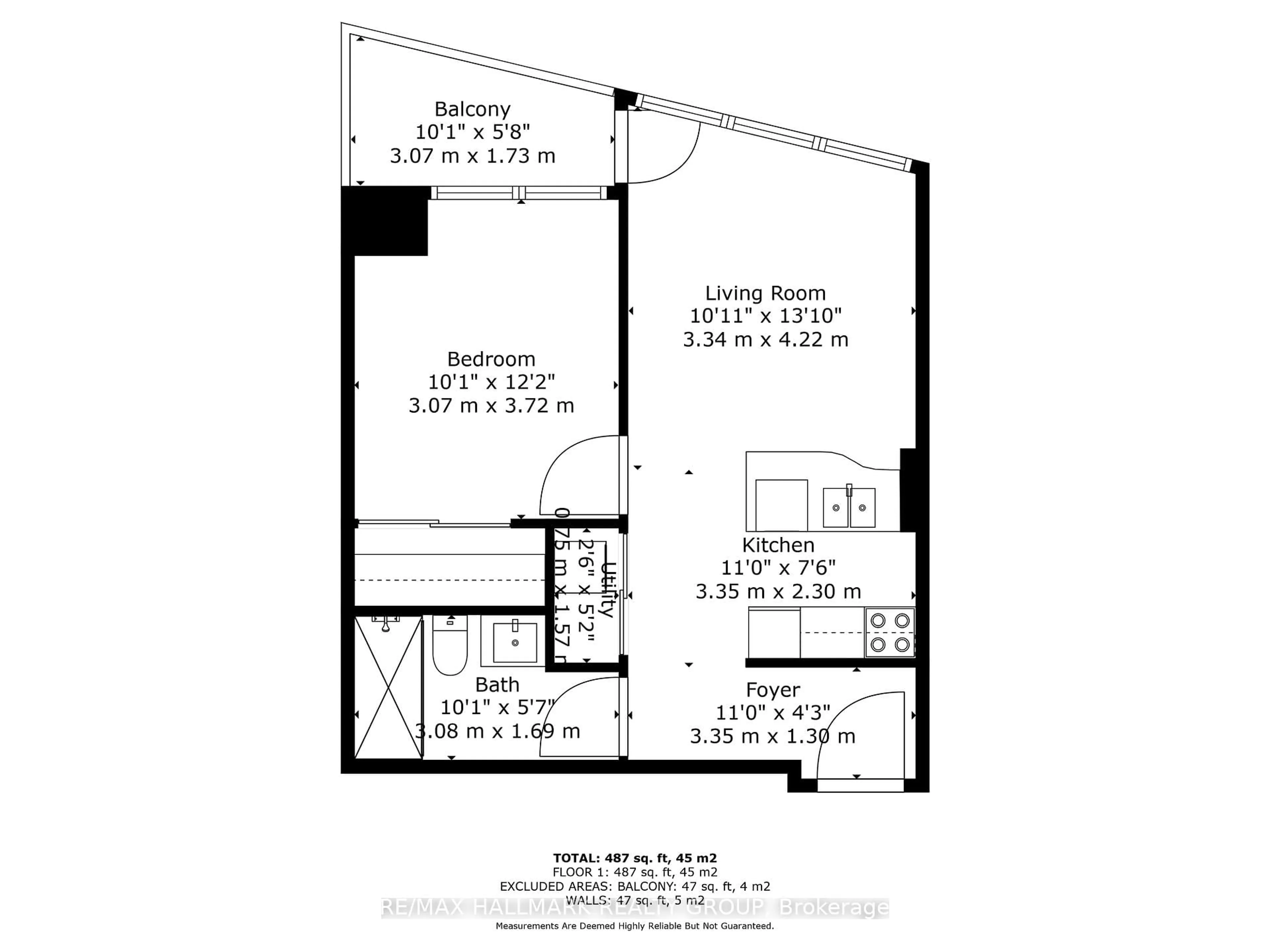 Floor plan for 485 Richmond Rd #1906, Ottawa Ontario K2A 3W9