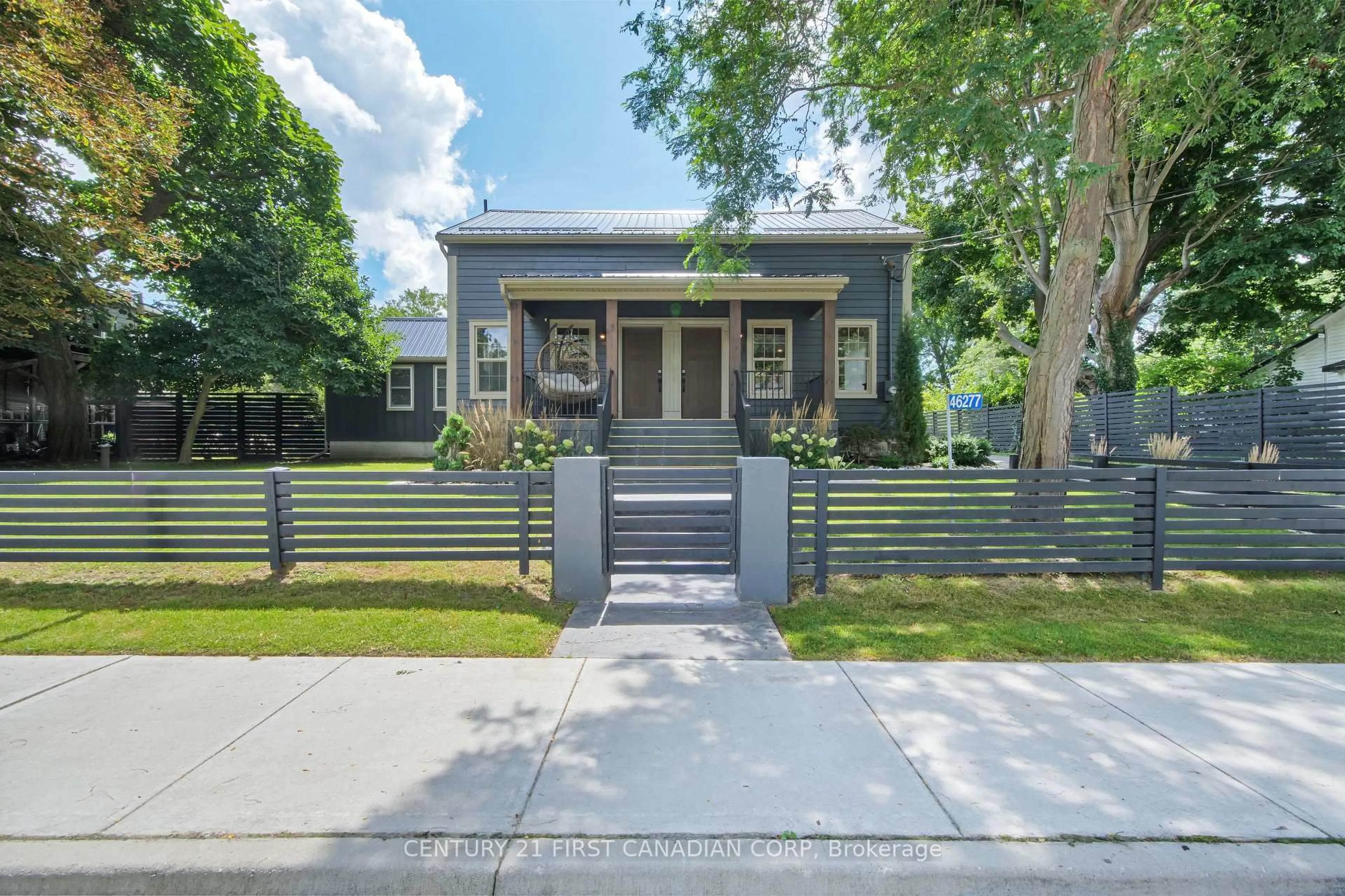 Home with brick exterior material, street for 46277 Sparta Line, Central Elgin Ontario N5P 3S8