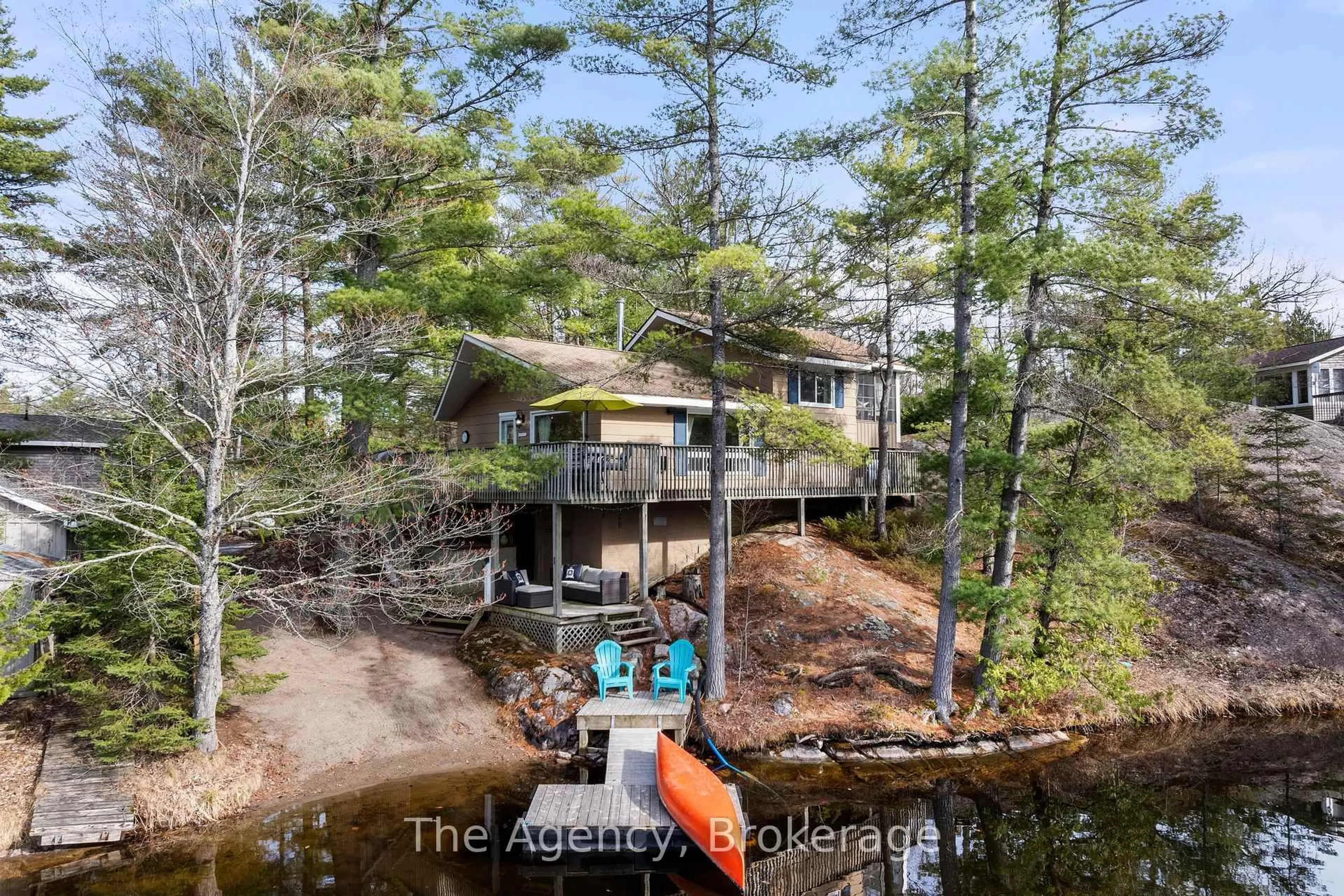 A pic from outside/outdoor area/front of a property/back of a property/a pic from drone, water/lake/river/ocean view for 29 FIRE ROUTE 79B, Trent Lakes Ontario K0L 1J0