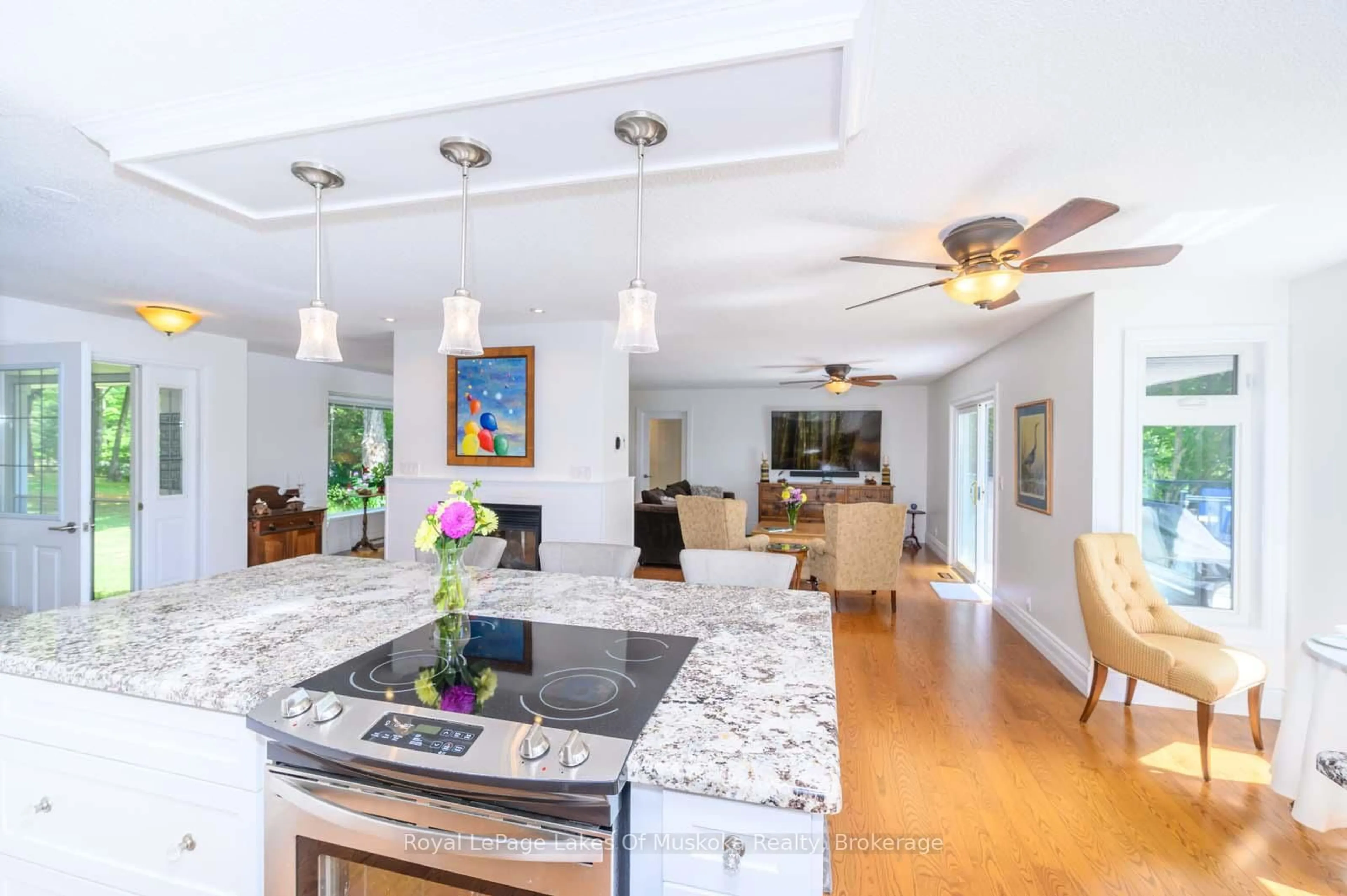 Open concept kitchen, ceramic/tile floor for 524 HOMELAND Dr, Perry Ontario P0A 1J0