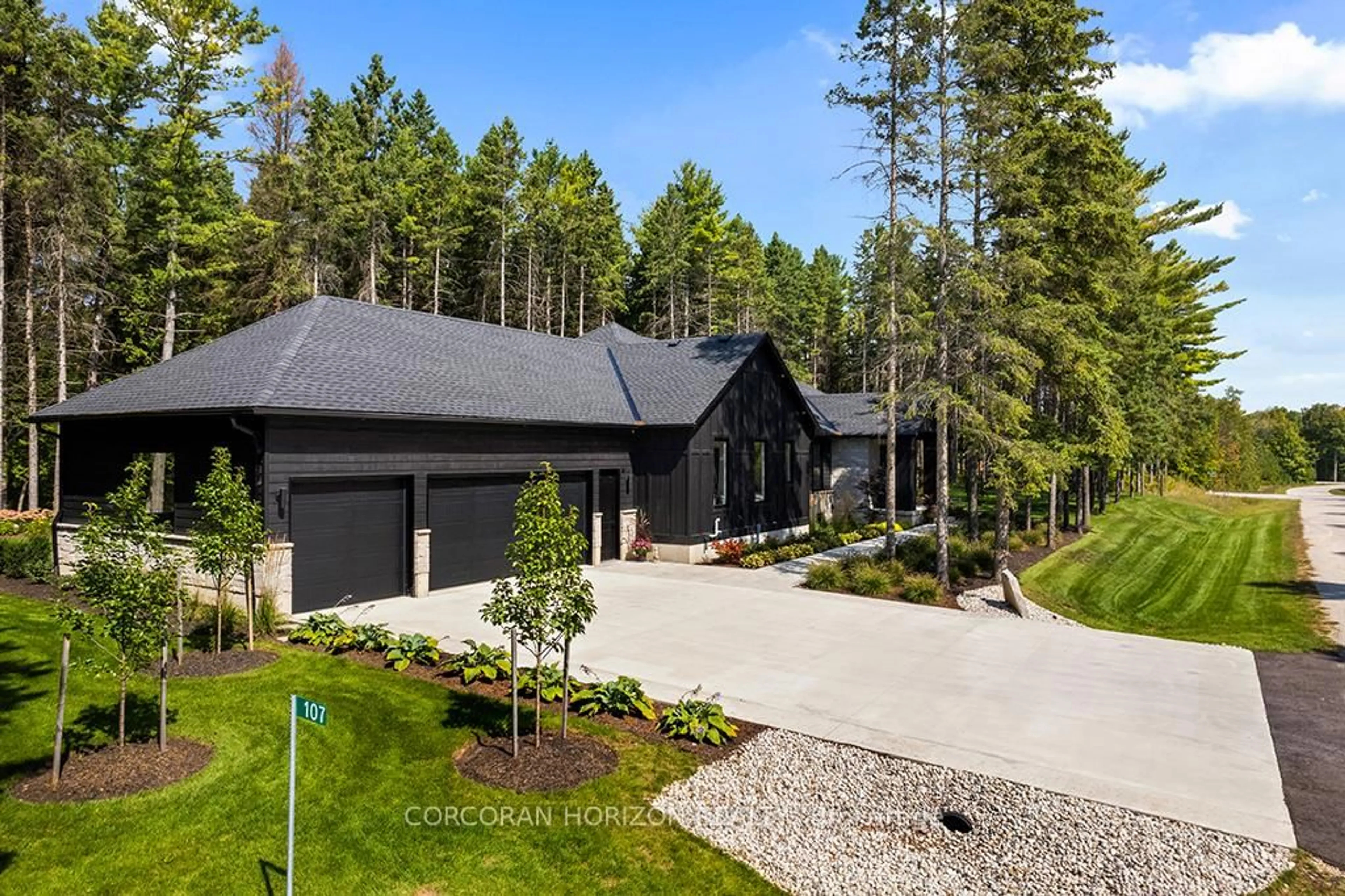 A pic from outside/outdoor area/front of a property/back of a property/a pic from drone, unknown for 107 Louise Creek Cres, West Grey Ontario N0G 1S0