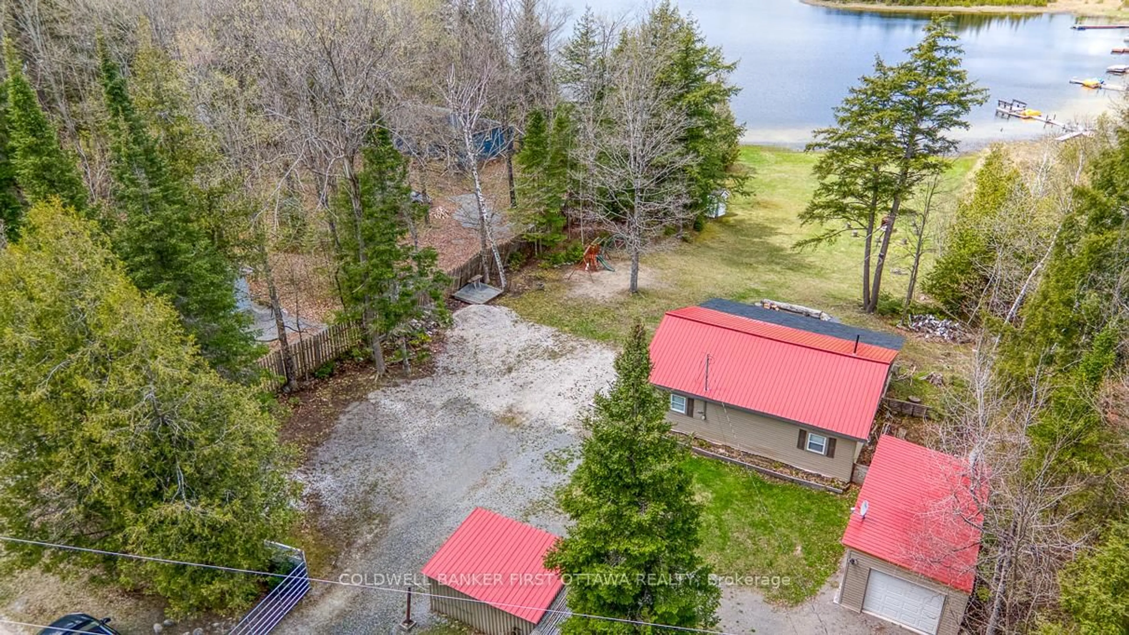 A pic from outside/outdoor area/front of a property/back of a property/a pic from drone, water/lake/river/ocean view for 775 DARLING CONCESSION 7, Clayton Ontario K0A 1P0