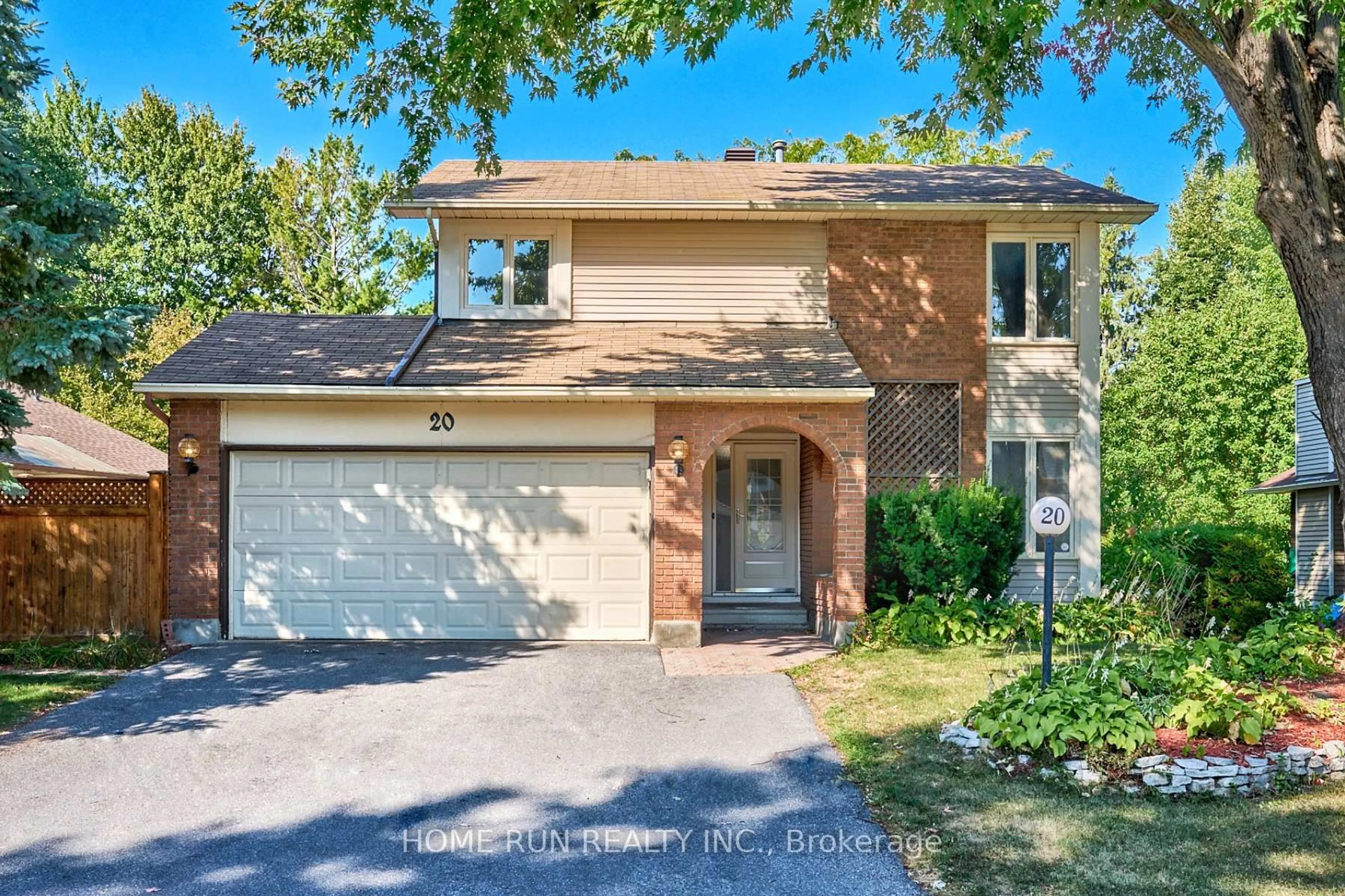 Home with brick exterior material, street for 20 Thiessen Cres, Ottawa Ontario K2L 2M3