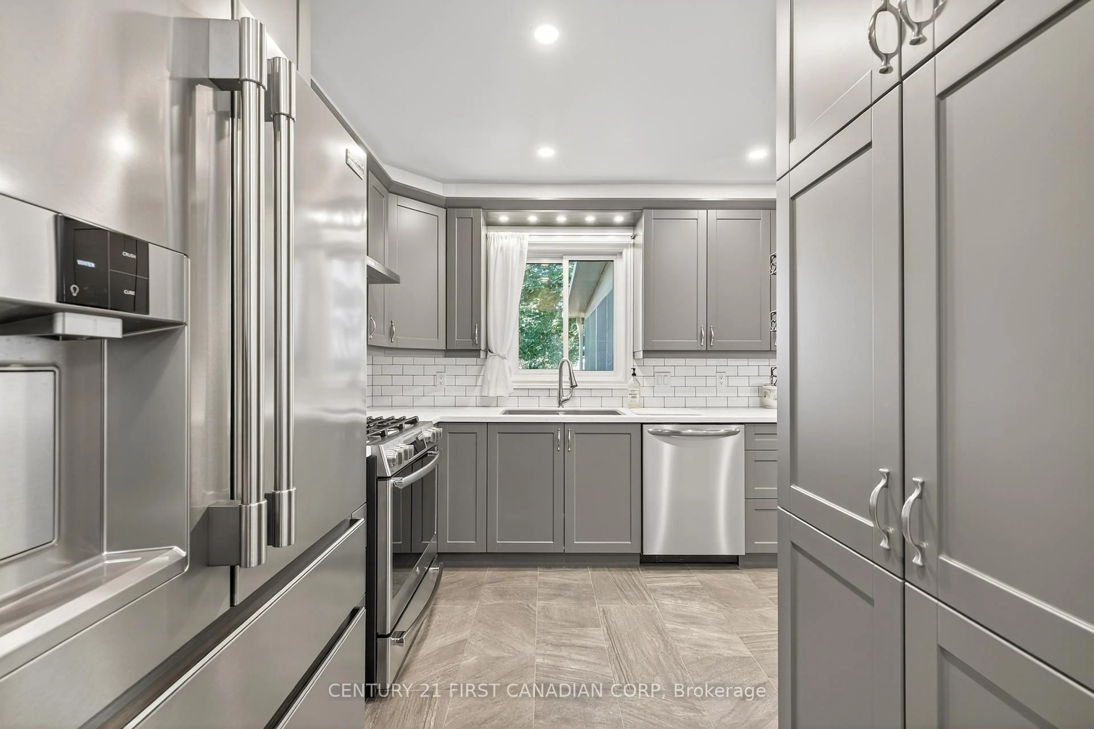 Contemporary kitchen, ceramic/tile floor for 24 Moreau Cres, London East Ontario N5V 4S7
