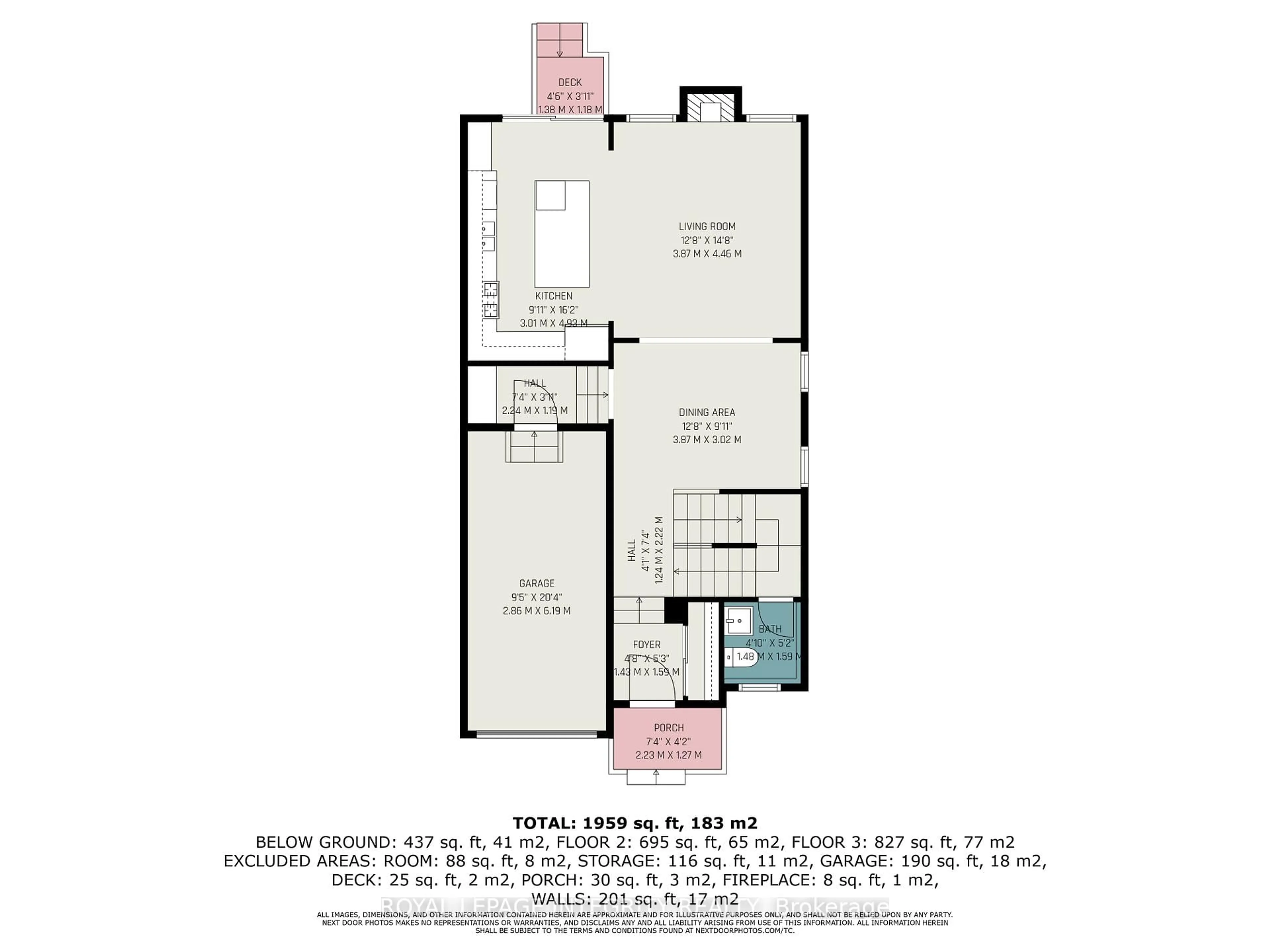 Floor plan for 285 Meadowbreeze Dr, Ottawa Ontario K2M 3A6