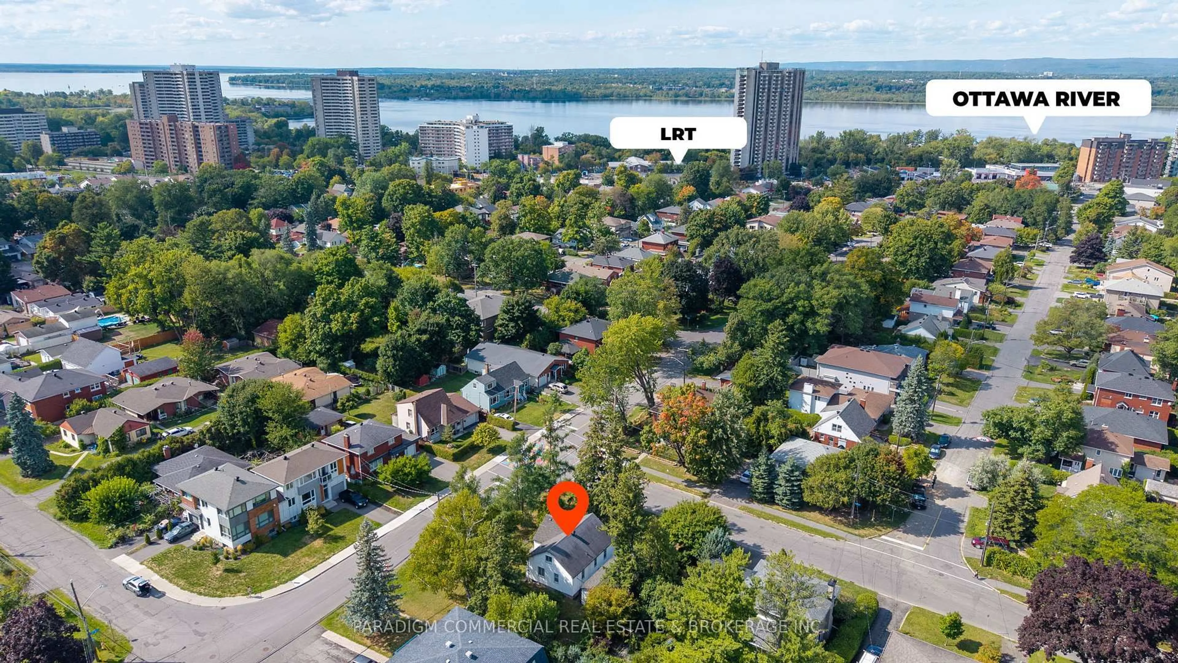 A pic from outside/outdoor area/front of a property/back of a property/a pic from drone, water/lake/river/ocean view for 423 Ancaster Ave, Ottawa Ontario K2B 5B6