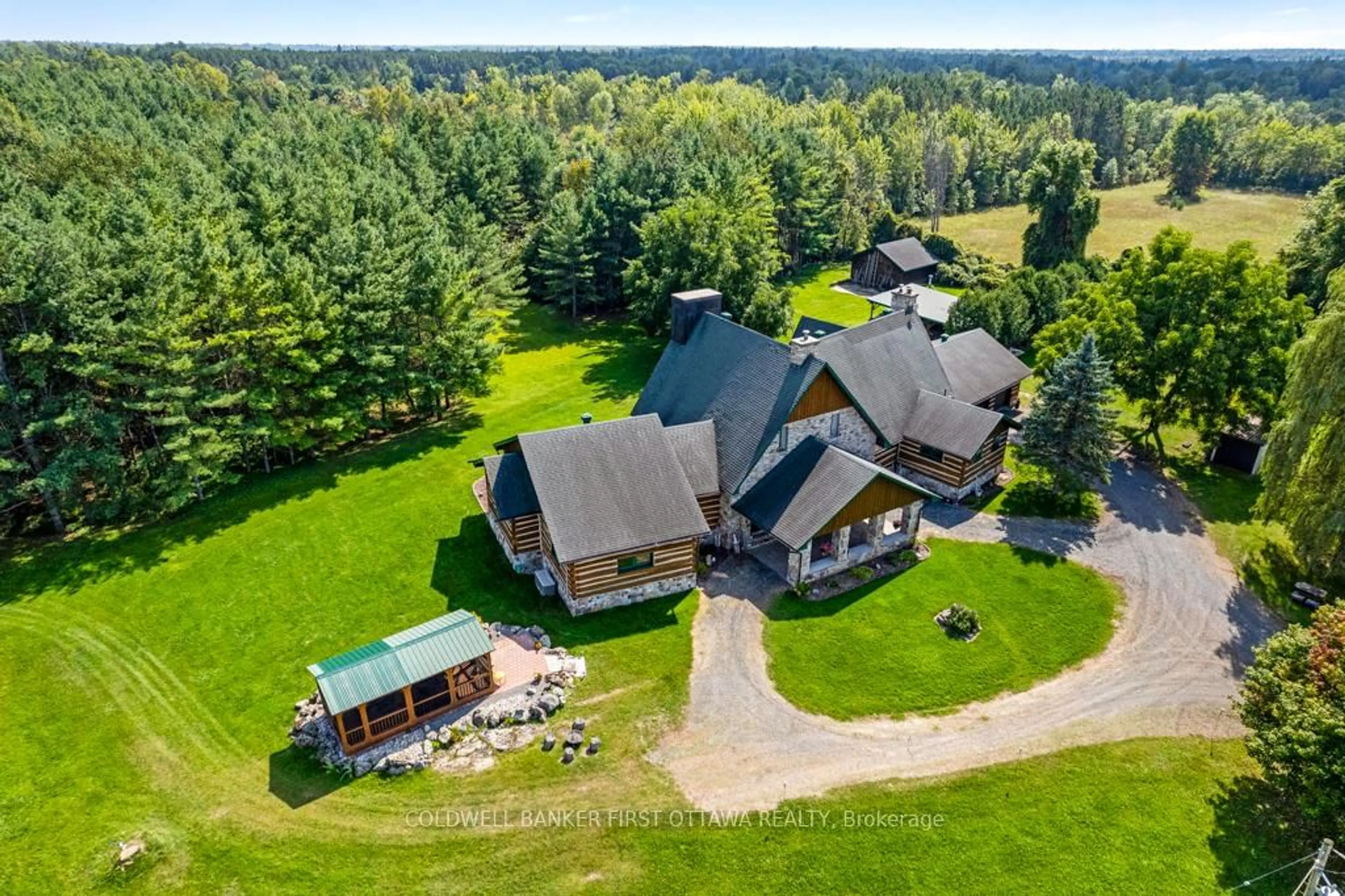 A pic from outside/outdoor area/front of a property/back of a property/a pic from drone, unknown for 2499 BATHURST CONCESSION 2 Rd, Perth Ontario K7H 3C9