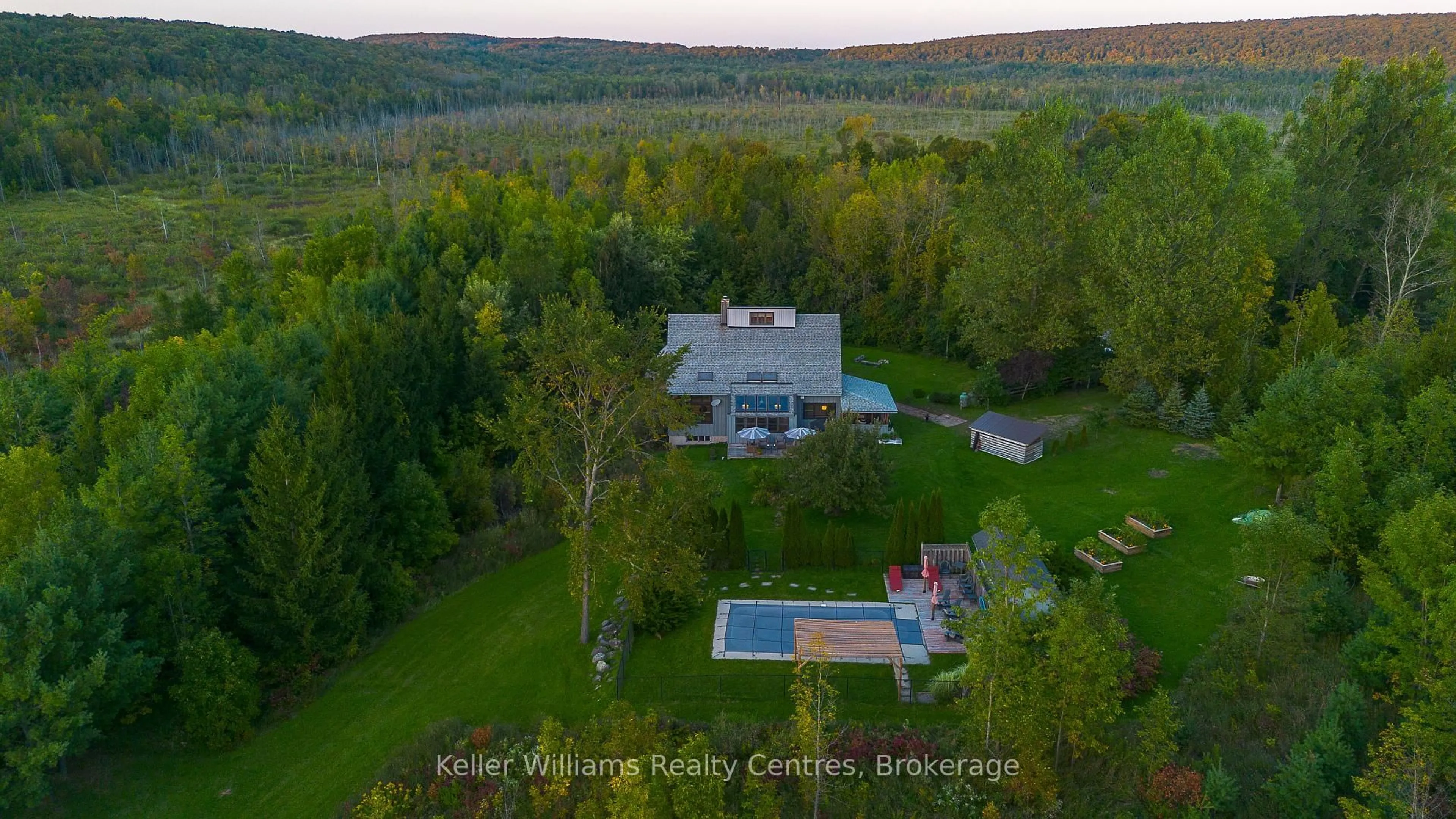 A pic from outside/outdoor area/front of a property/back of a property/a pic from drone, water/lake/river/ocean view for 210194 Burgess Sdrd, Georgian Bluffs Ontario N0H 1S0
